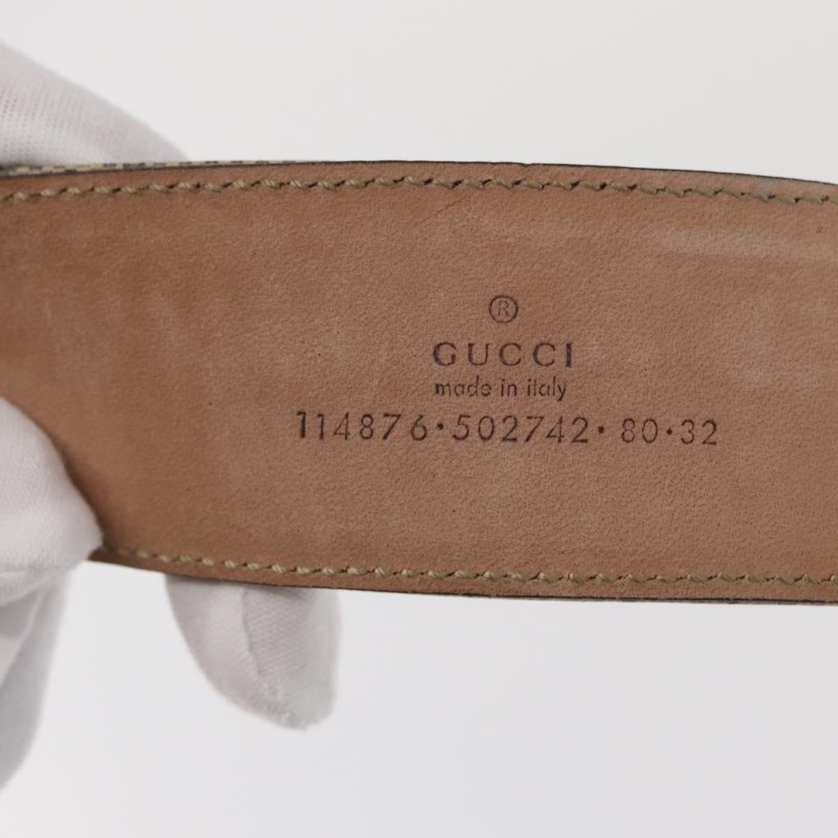 GUCCI GG Crystal Belt 35.4"" Beige 114876 Auth BA10582