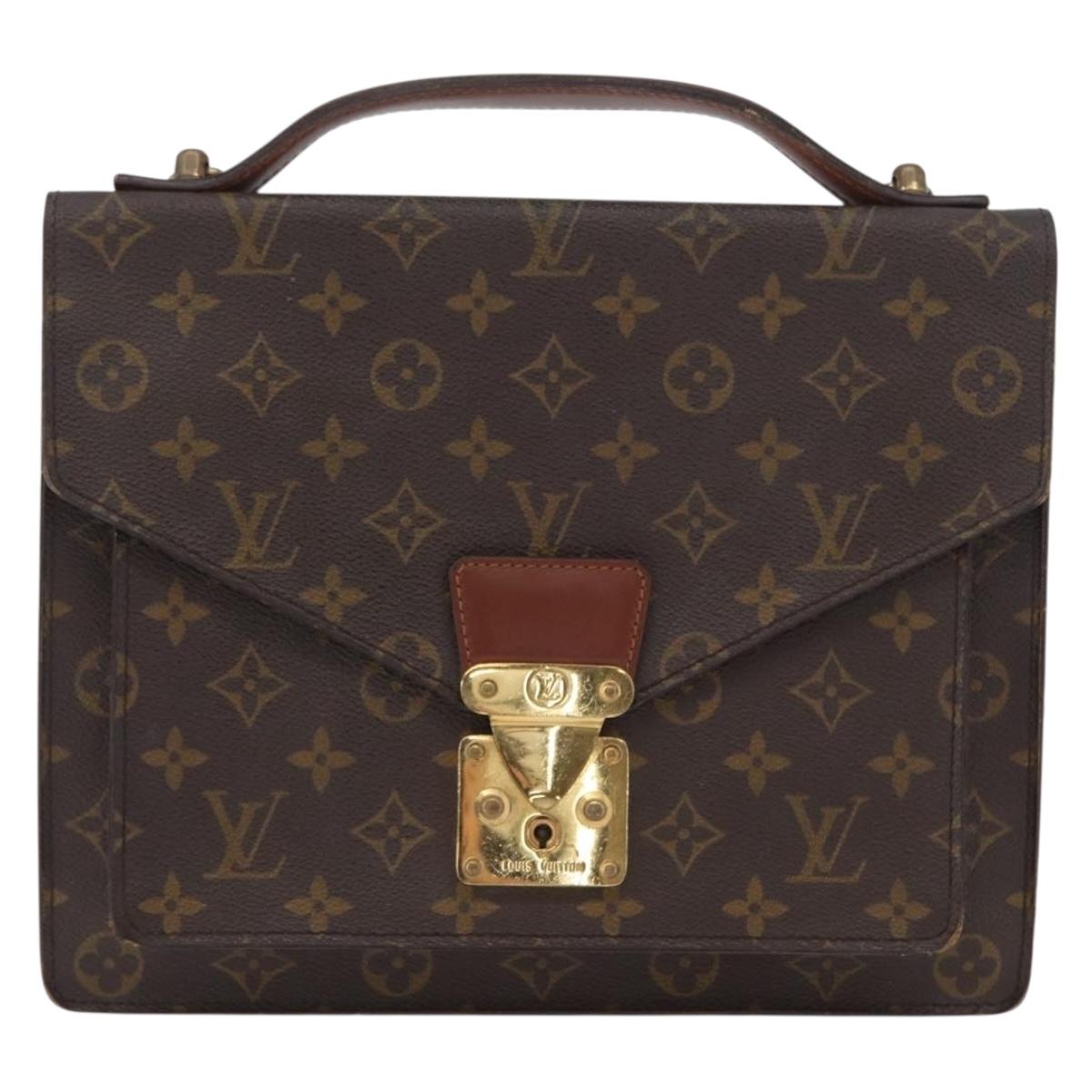 LOUIS VUITTON Monogram Monceau 28 Hand Bag M51185 LV Auth BA10595