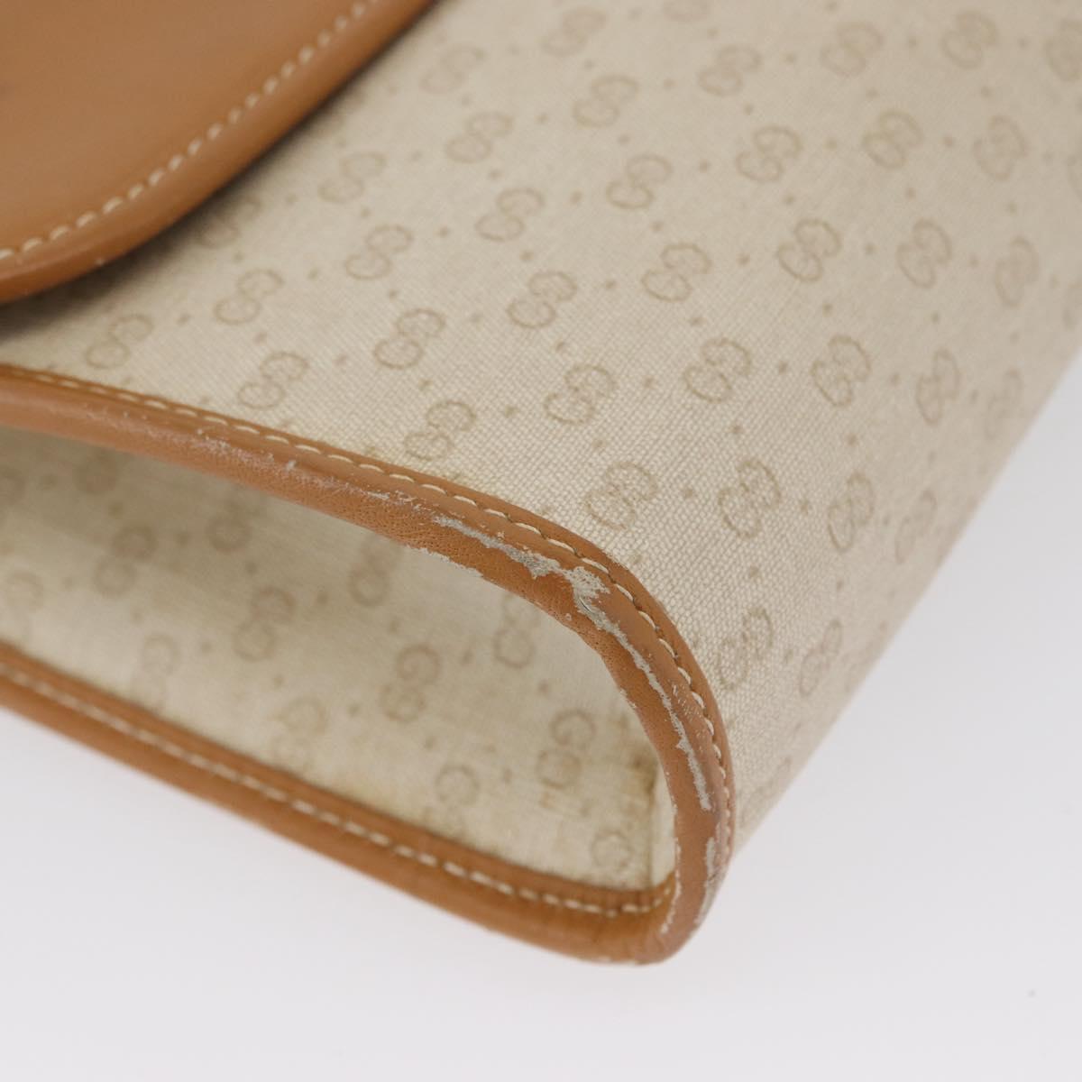 GUCCI Micro GG Supreme Shoulder Bag PVC Ivory Gold 004 14 0264 Auth BA10604