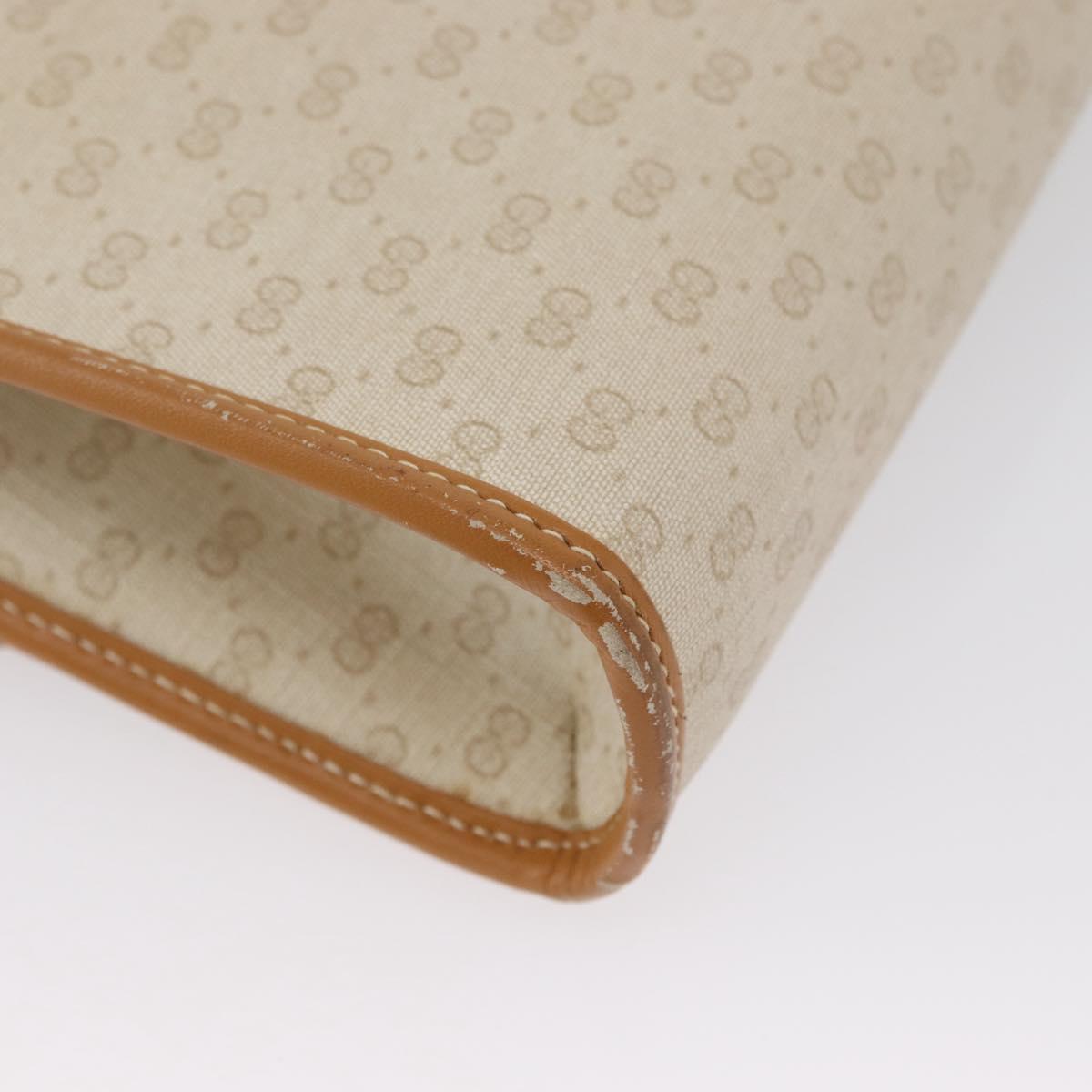 GUCCI Micro GG Supreme Shoulder Bag PVC Ivory Gold 004 14 0264 Auth BA10604