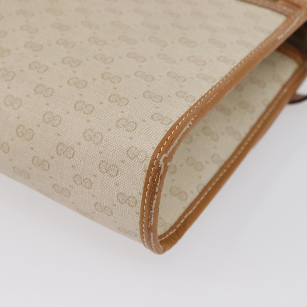 GUCCI Micro GG Supreme Shoulder Bag PVC Ivory Gold 004 14 0264 Auth BA10604