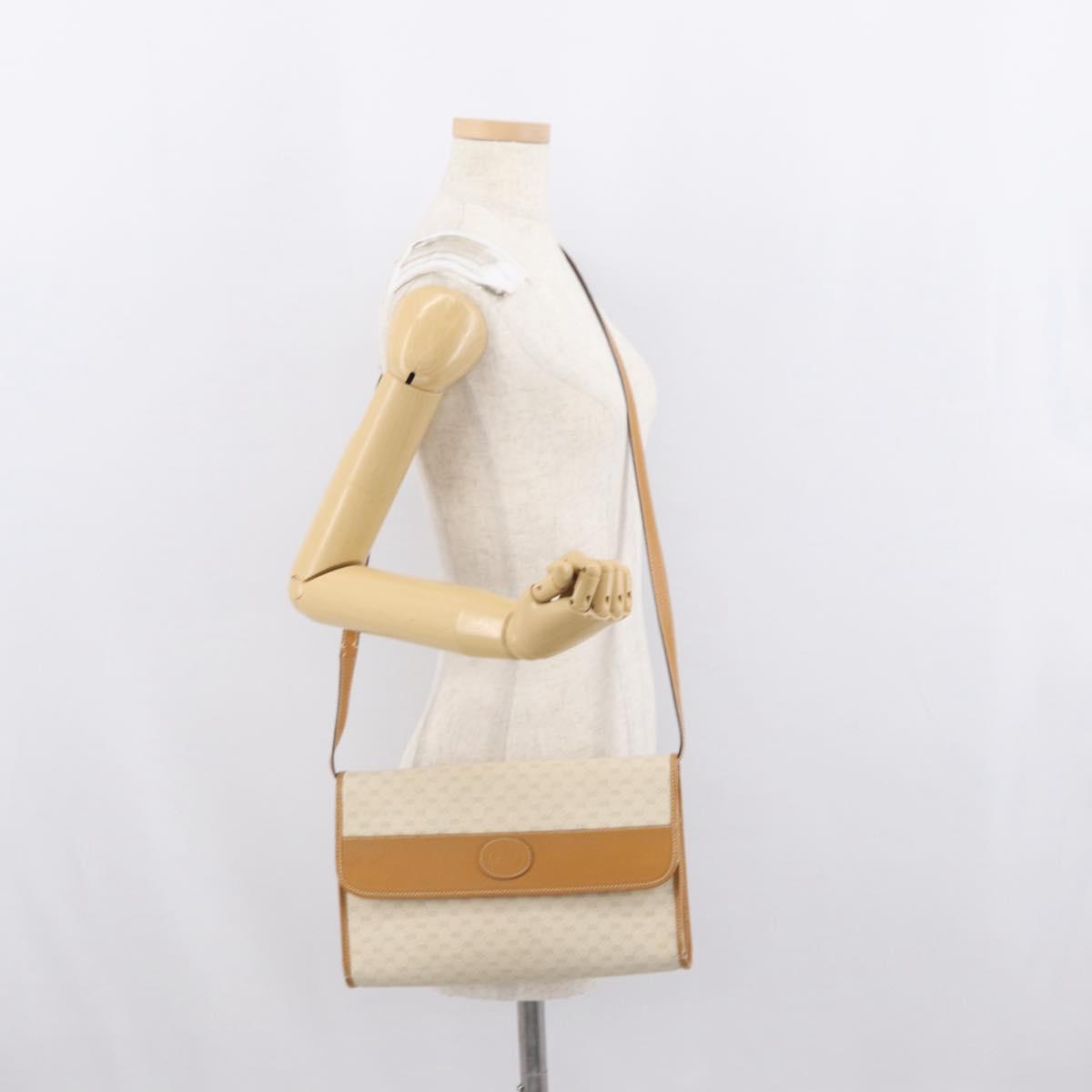 GUCCI Micro GG Supreme Shoulder Bag PVC Ivory Gold 004 14 0264 Auth BA10604