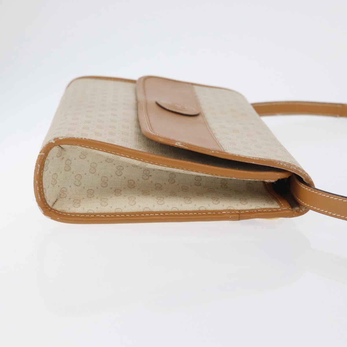 GUCCI Micro GG Supreme Shoulder Bag PVC Ivory Gold 004 14 0264 Auth BA10604