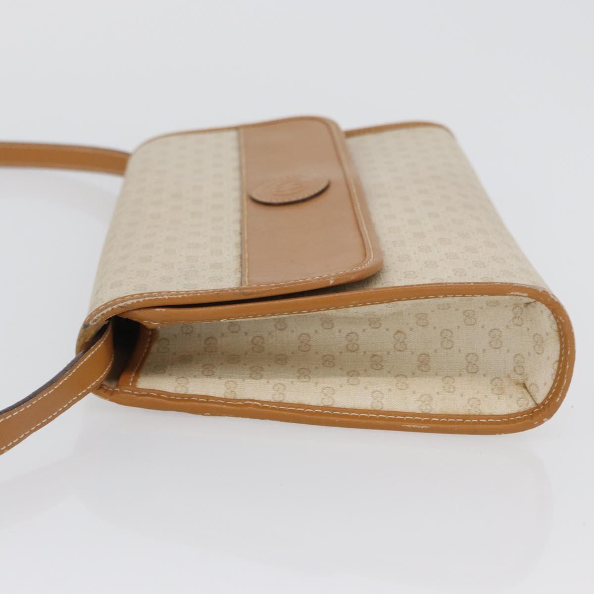 GUCCI Micro GG Supreme Shoulder Bag PVC Ivory Gold 004 14 0264 Auth BA10604