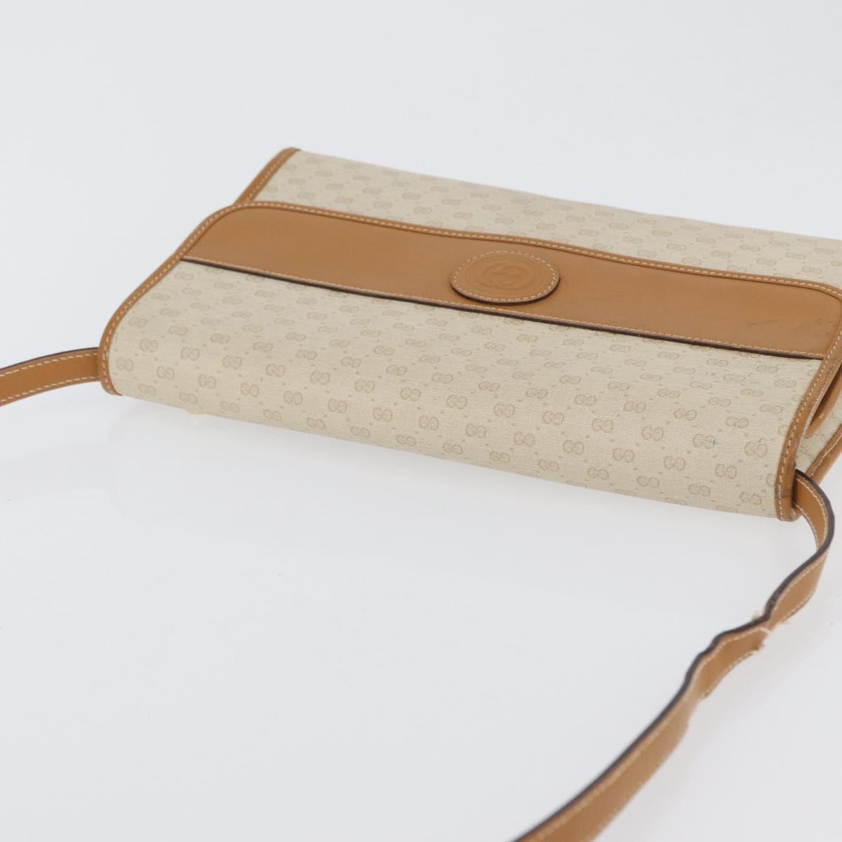 GUCCI Micro GG Supreme Shoulder Bag PVC Ivory Gold 004 14 0264 Auth BA10604