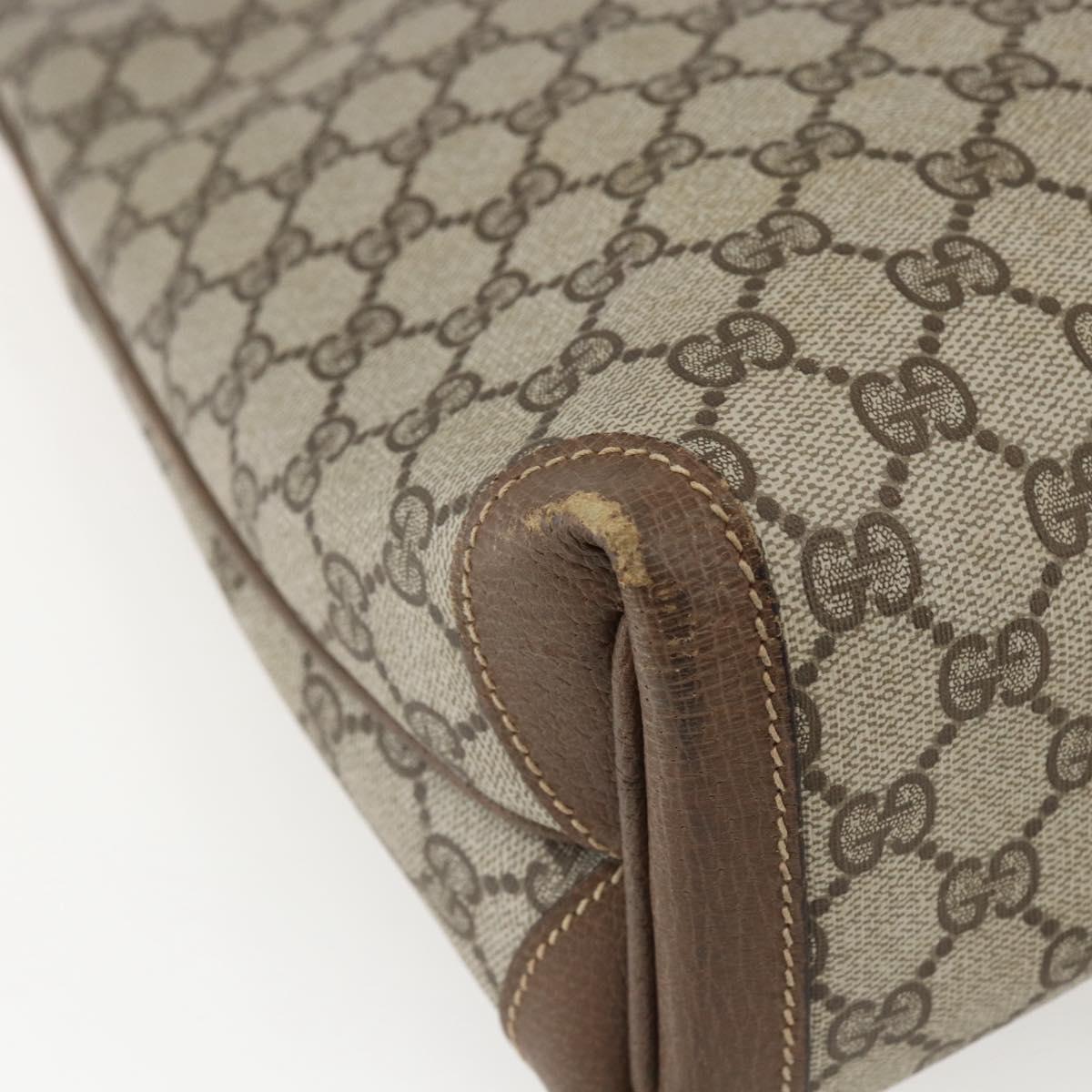 GUCCI GG Supreme Tote Bag PVC Beige Gold 02 39 4947 Auth BA10611