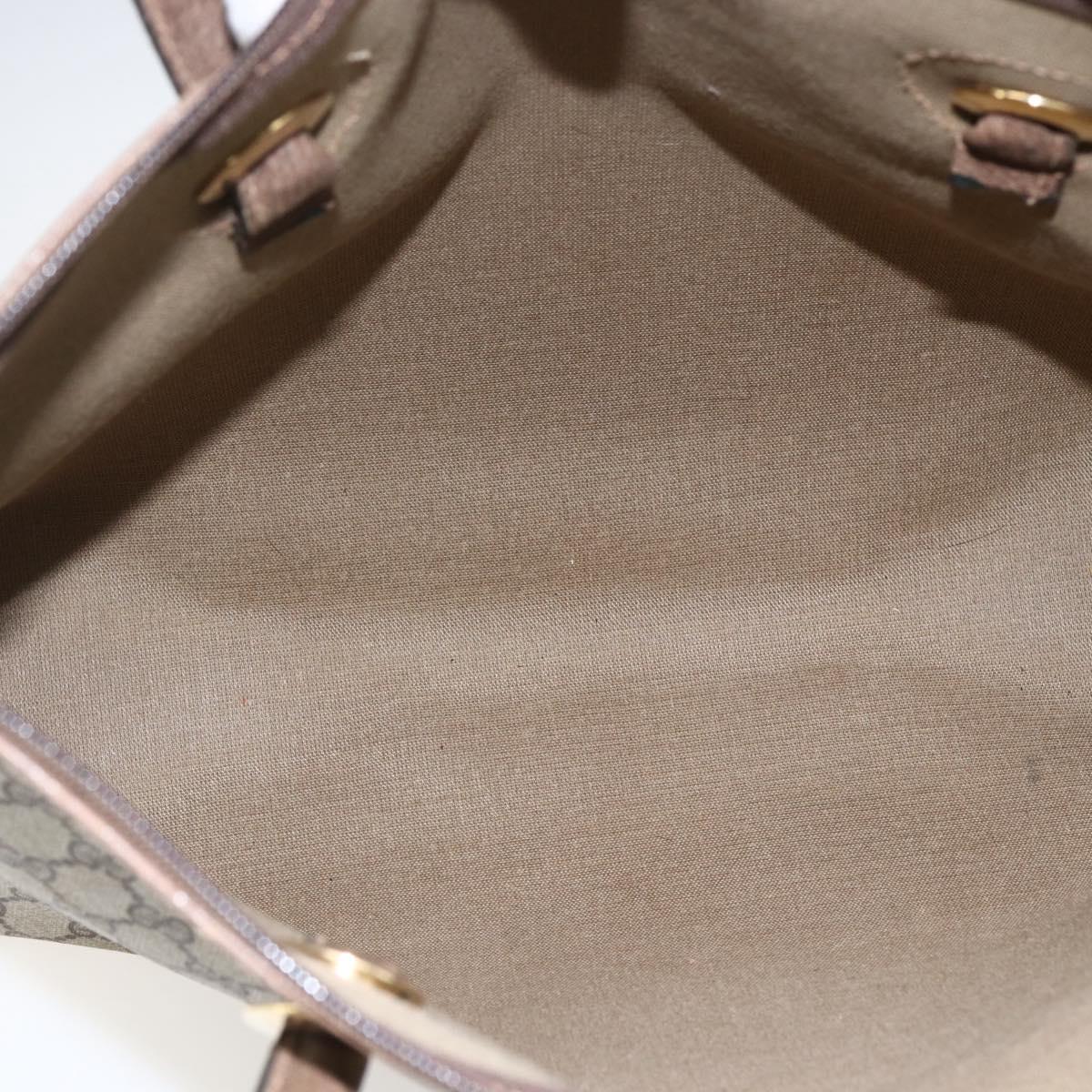 GUCCI GG Supreme Tote Bag PVC Beige Gold 02 39 4947 Auth BA10611