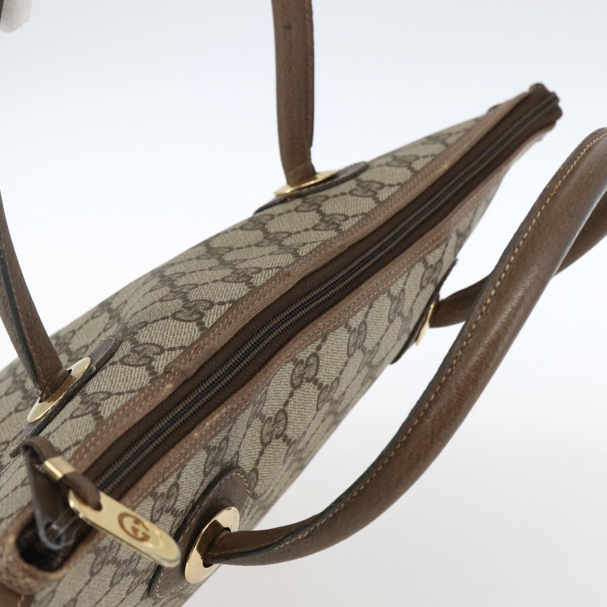 GUCCI GG Supreme Tote Bag PVC Beige Gold 02 39 4947 Auth BA10611