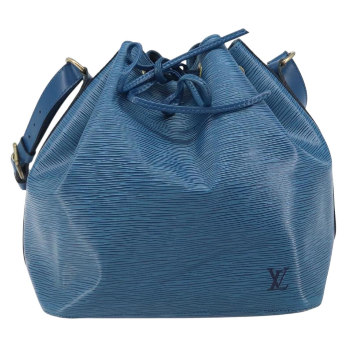 LOUIS VUITTON Epi Petit Noe Shoulder Bag Blue M44105 LV Auth BA10617