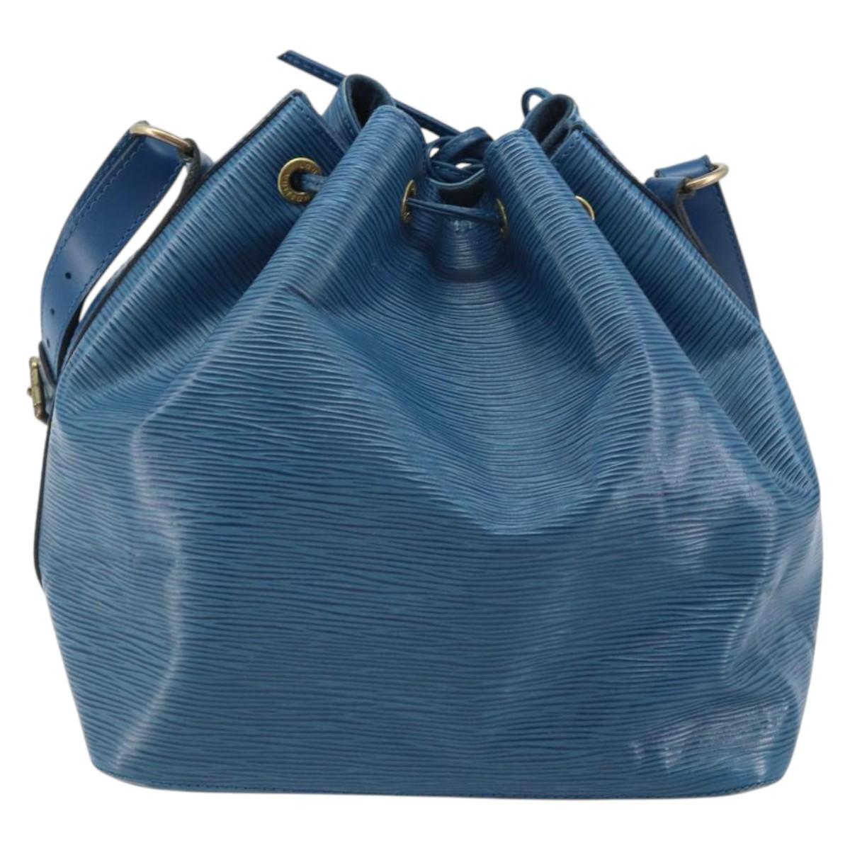LOUIS VUITTON Epi Petit Noe Shoulder Bag Blue M44105 LV Auth BA10617