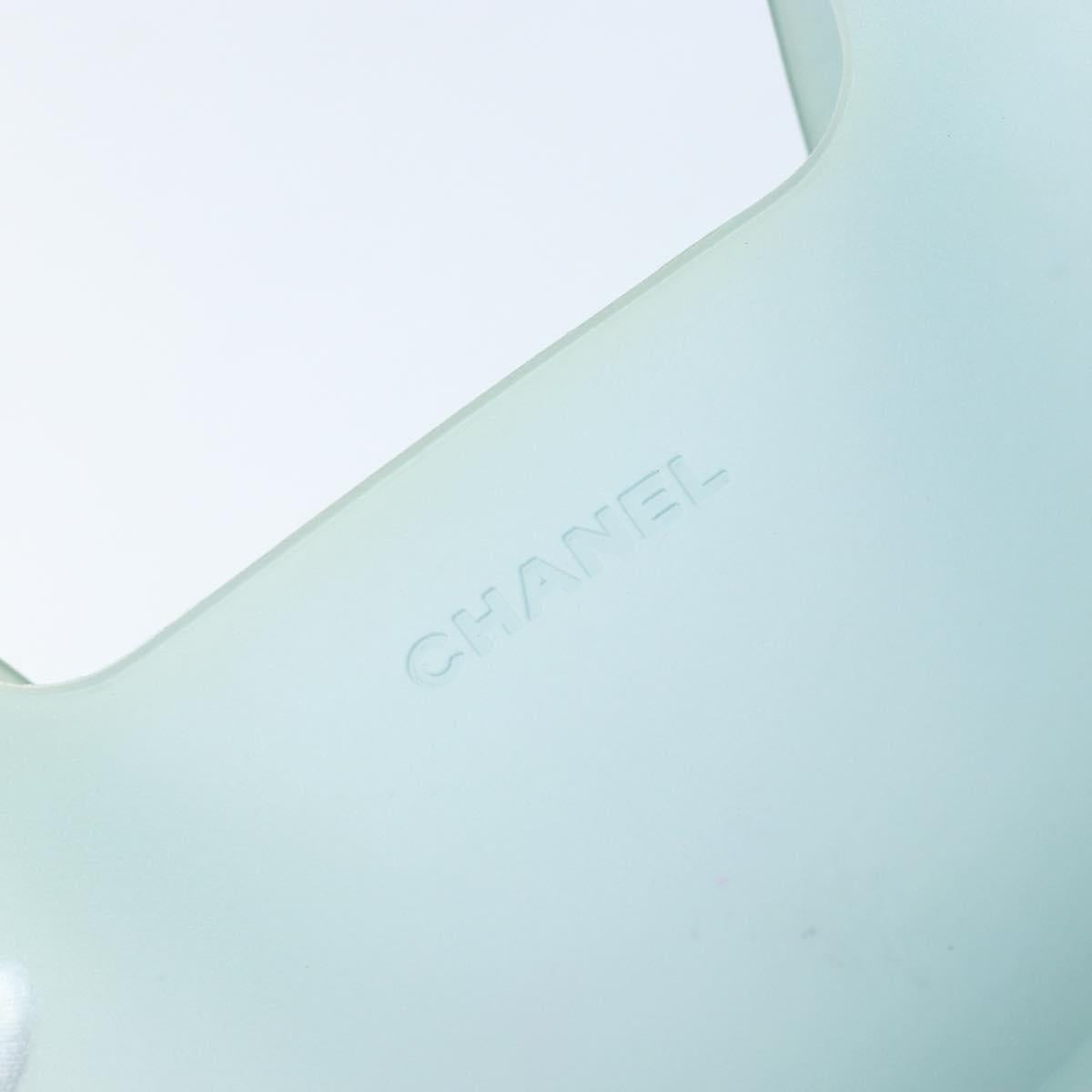 CHANEL Tote Bag Rubber Green CC Auth BA10618