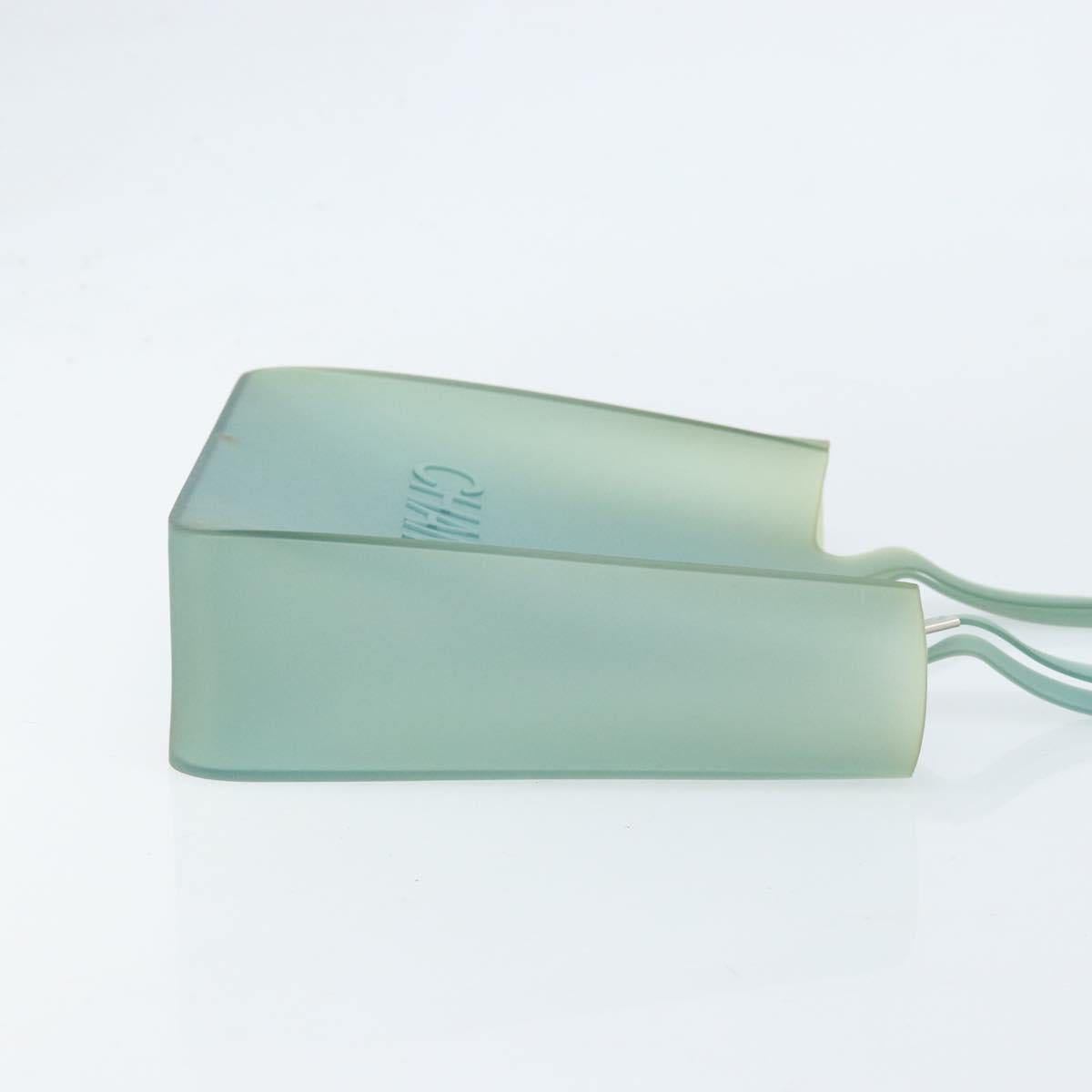 CHANEL Tote Bag Rubber Green CC Auth BA10618