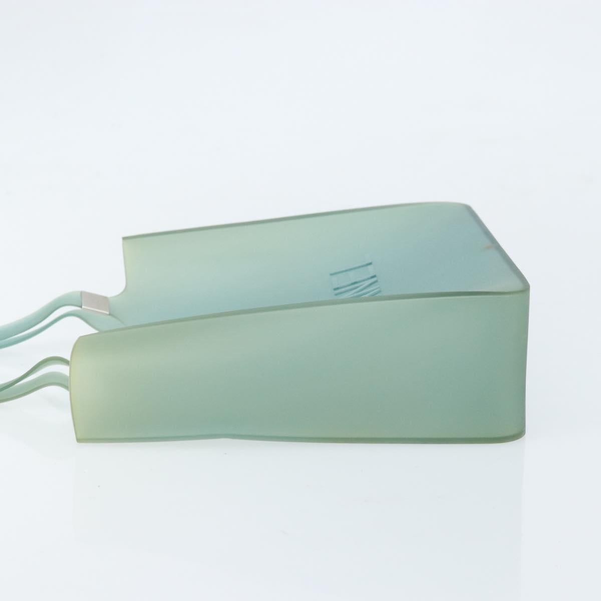 CHANEL Tote Bag Rubber Green CC Auth BA10618