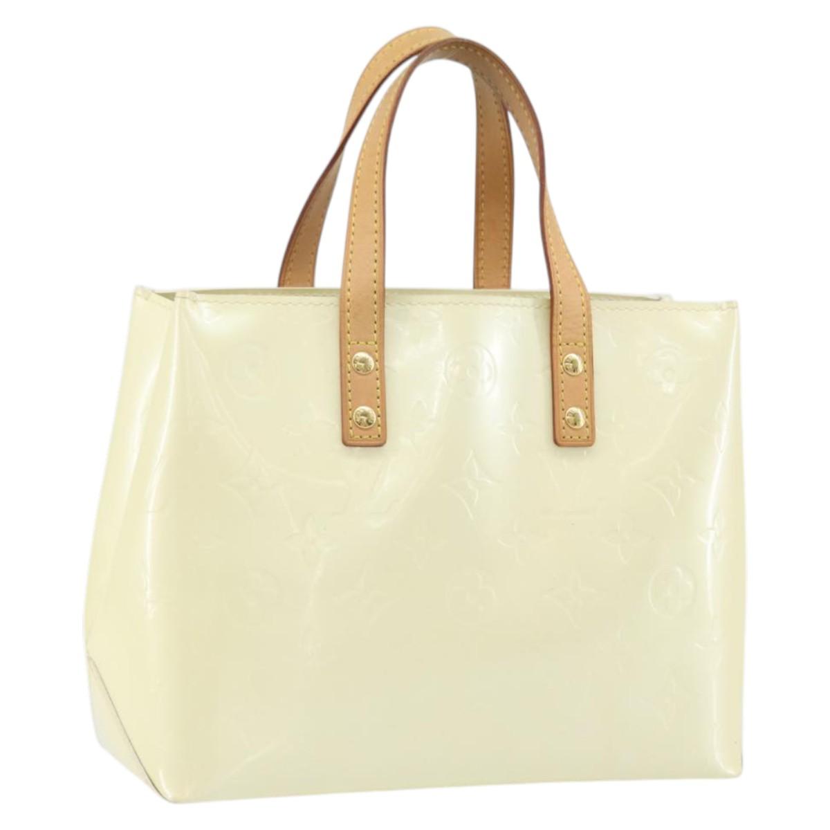 LOUIS VUITTON Monogram Vernis Reade PM Hand Bag Perle M91336 LV Auth BA10619