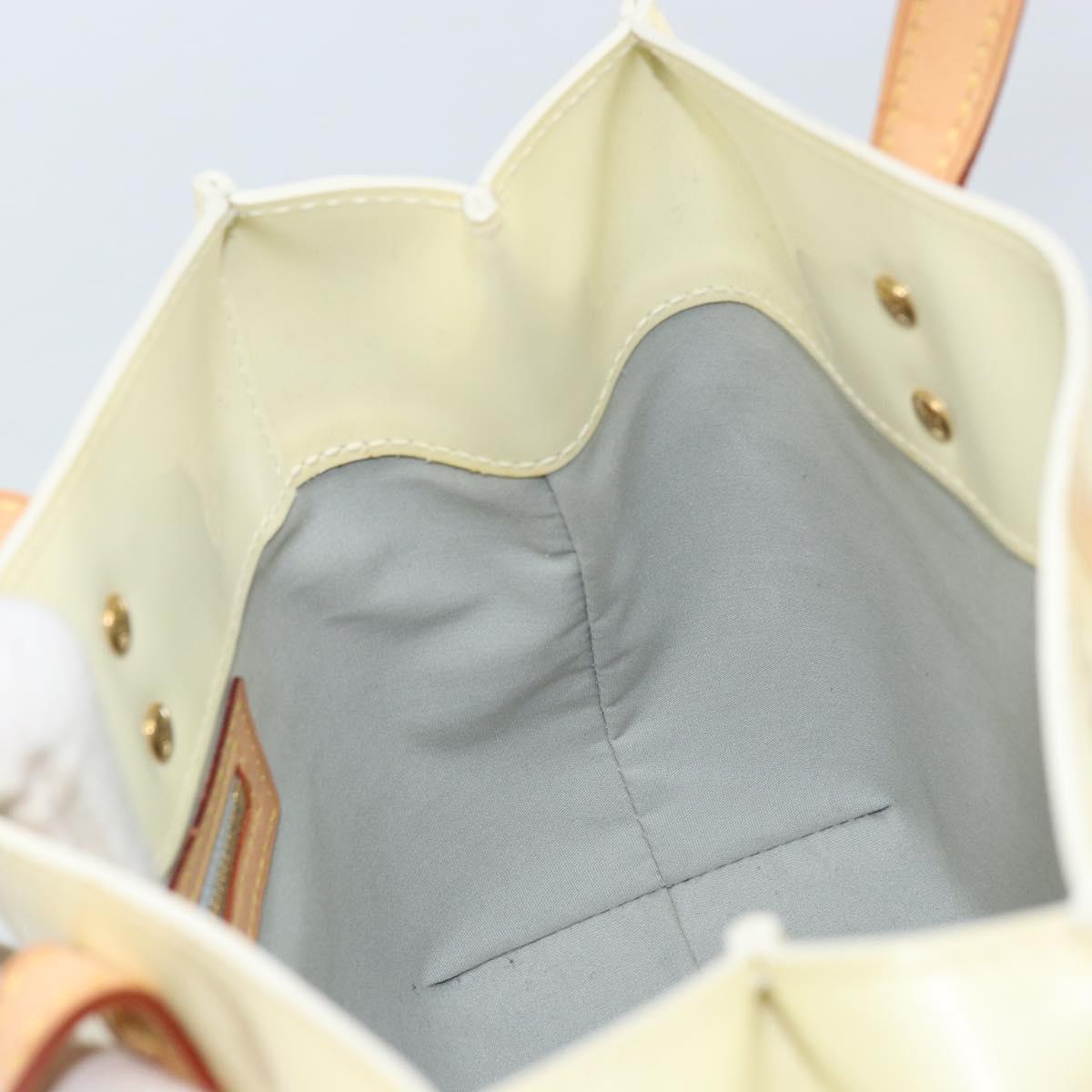 LOUIS VUITTON Monogram Vernis Reade PM Hand Bag Perle M91336 LV Auth BA10619