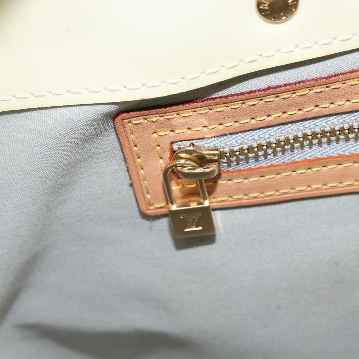 LOUIS VUITTON Monogram Vernis Reade PM Hand Bag Perle M91336 LV Auth BA10619