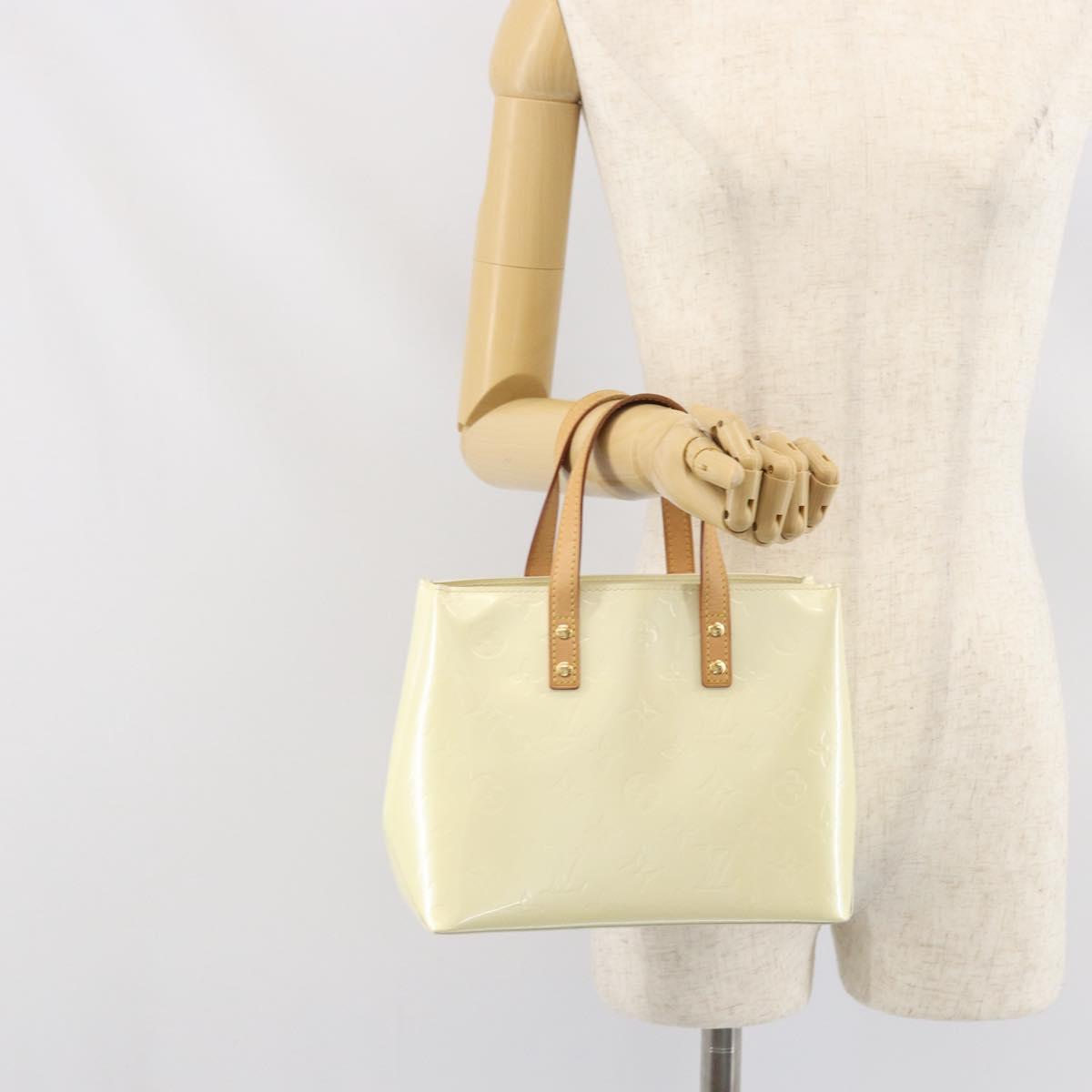 LOUIS VUITTON Monogram Vernis Reade PM Hand Bag Perle M91336 LV Auth BA10619