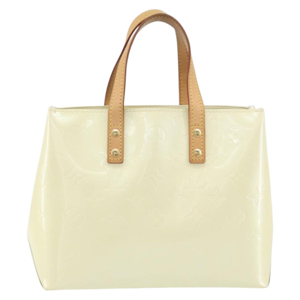 LOUIS VUITTON Monogram Vernis Reade PM Hand Bag Perle M91336 LV Auth BA10619
