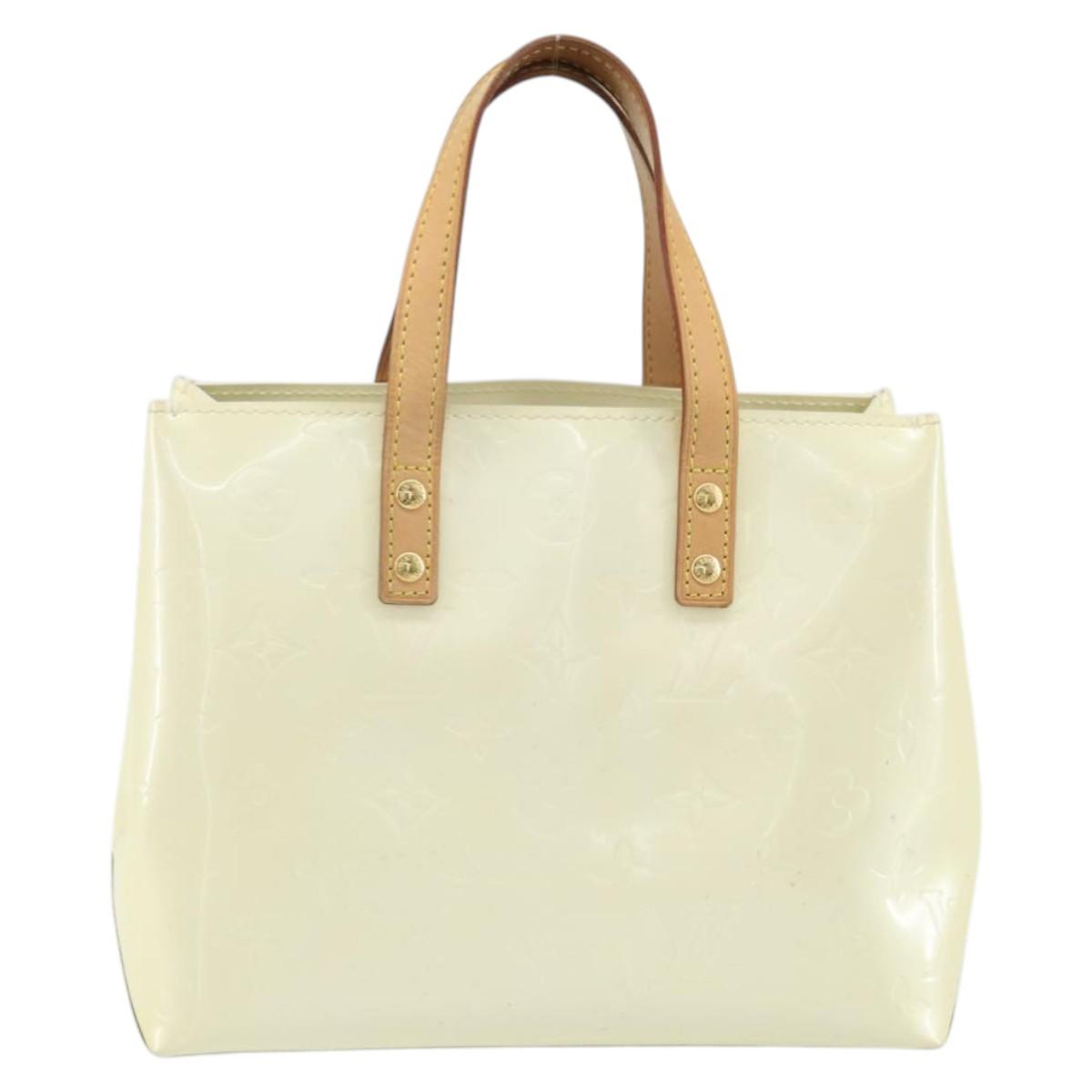 LOUIS VUITTON Monogram Vernis Reade PM Hand Bag Perle M91336 LV Auth BA10619