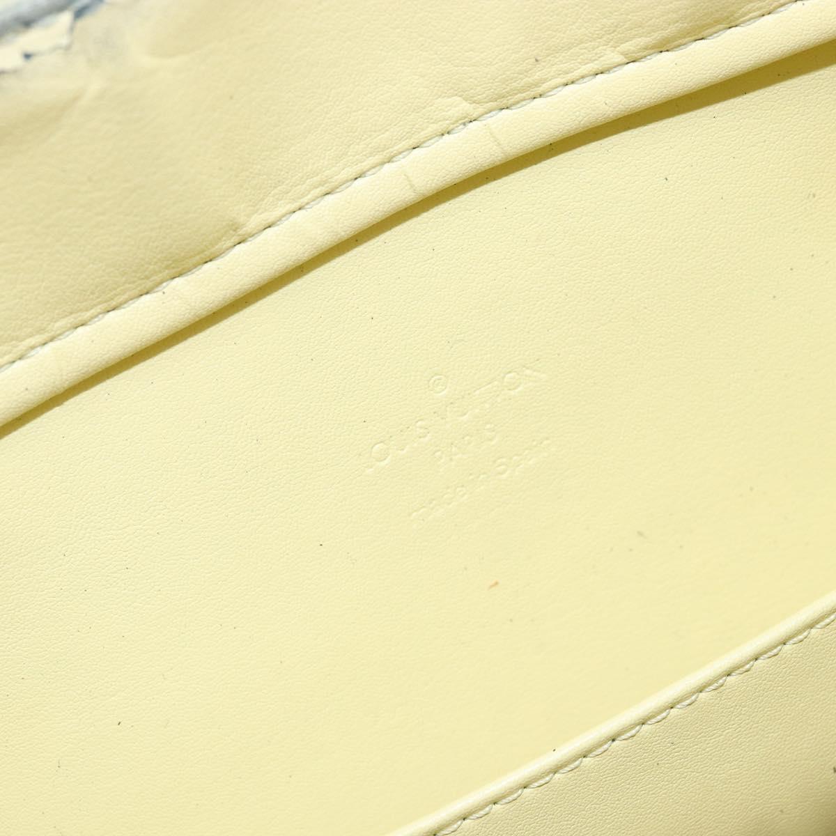 LOUIS VUITTON Monogram Vernis Columbus Tote Bag Lime Yellow M91047 Auth BA10623