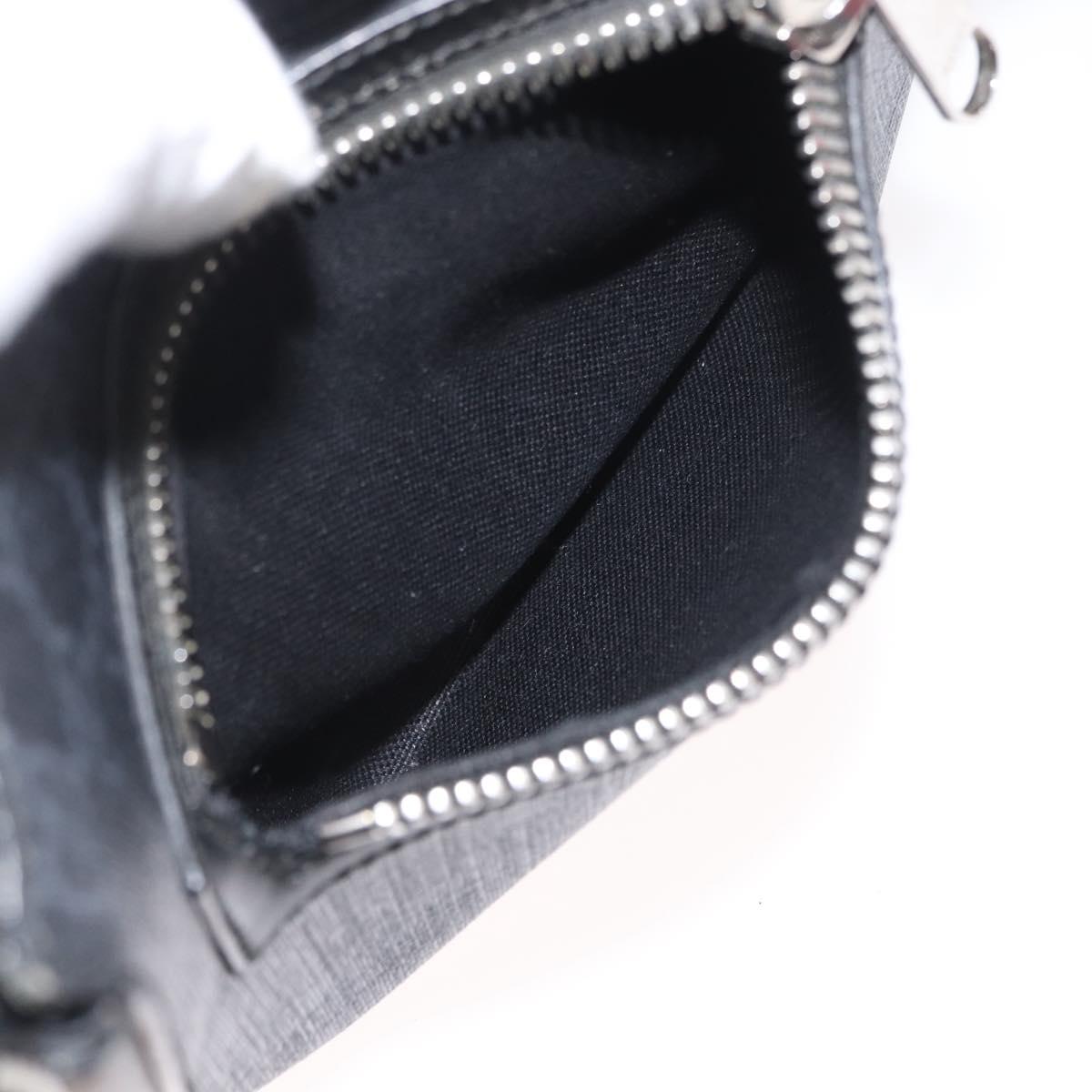 GUCCI GG Supreme Sherry Line Shoulder Bag PVC Black Silver 523599 Auth BA10640