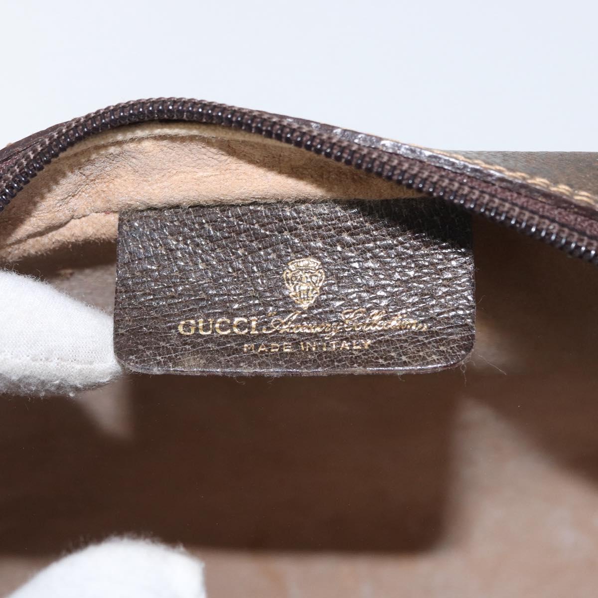 GUCCI GG Supreme Web Sherry Line Clutch Bag PVC Beige Gold 010 378 Auth BA10641
