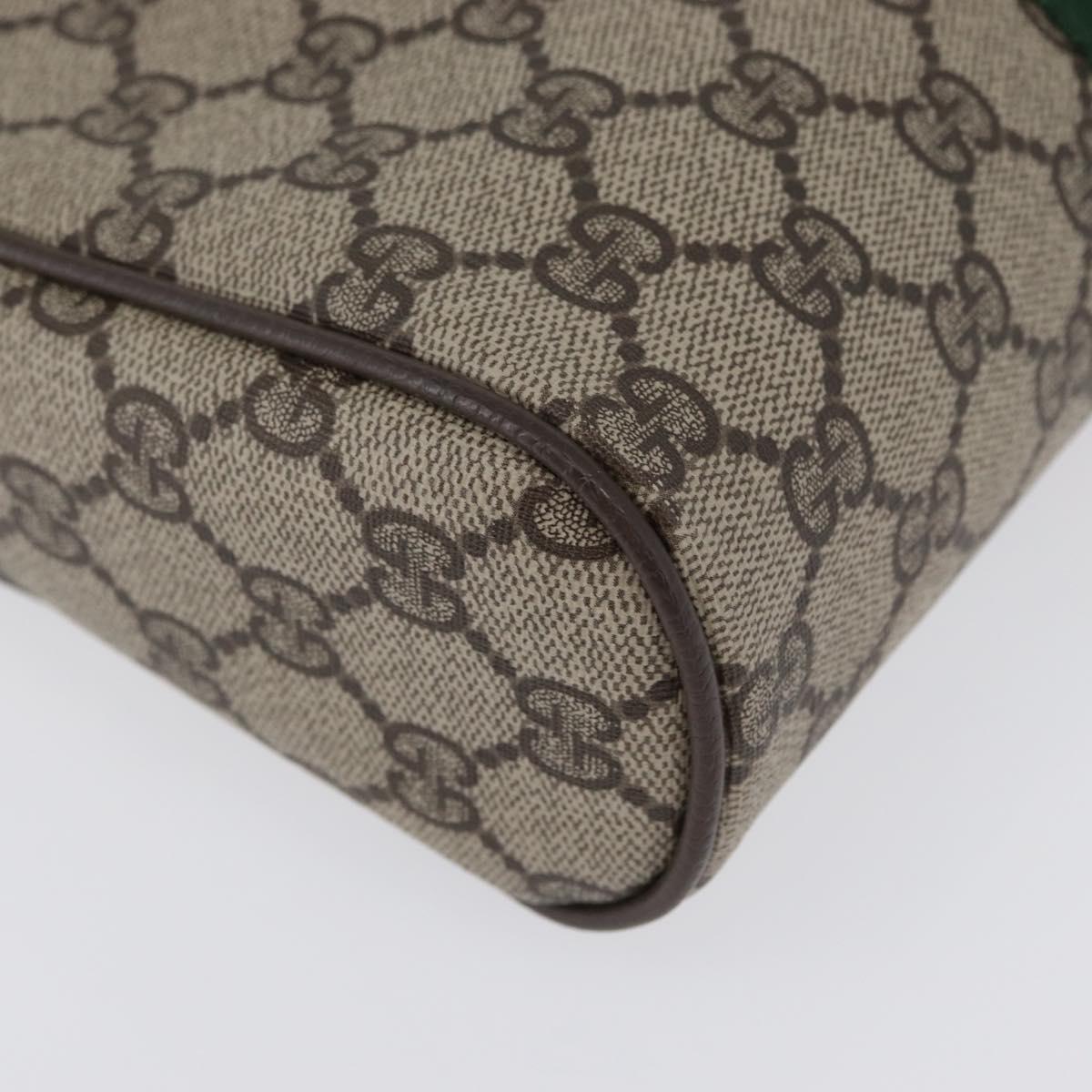 GUCCI GG Supreme Web Sherry Line Clutch Bag PVC Beige Gold 010 378 Auth BA10641