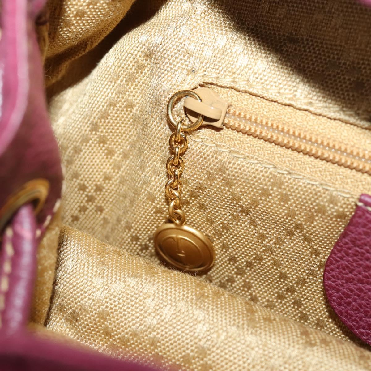 GUCCI Bamboo Backpack Suede Purple Gold 003 1705 0030 Auth BA10642