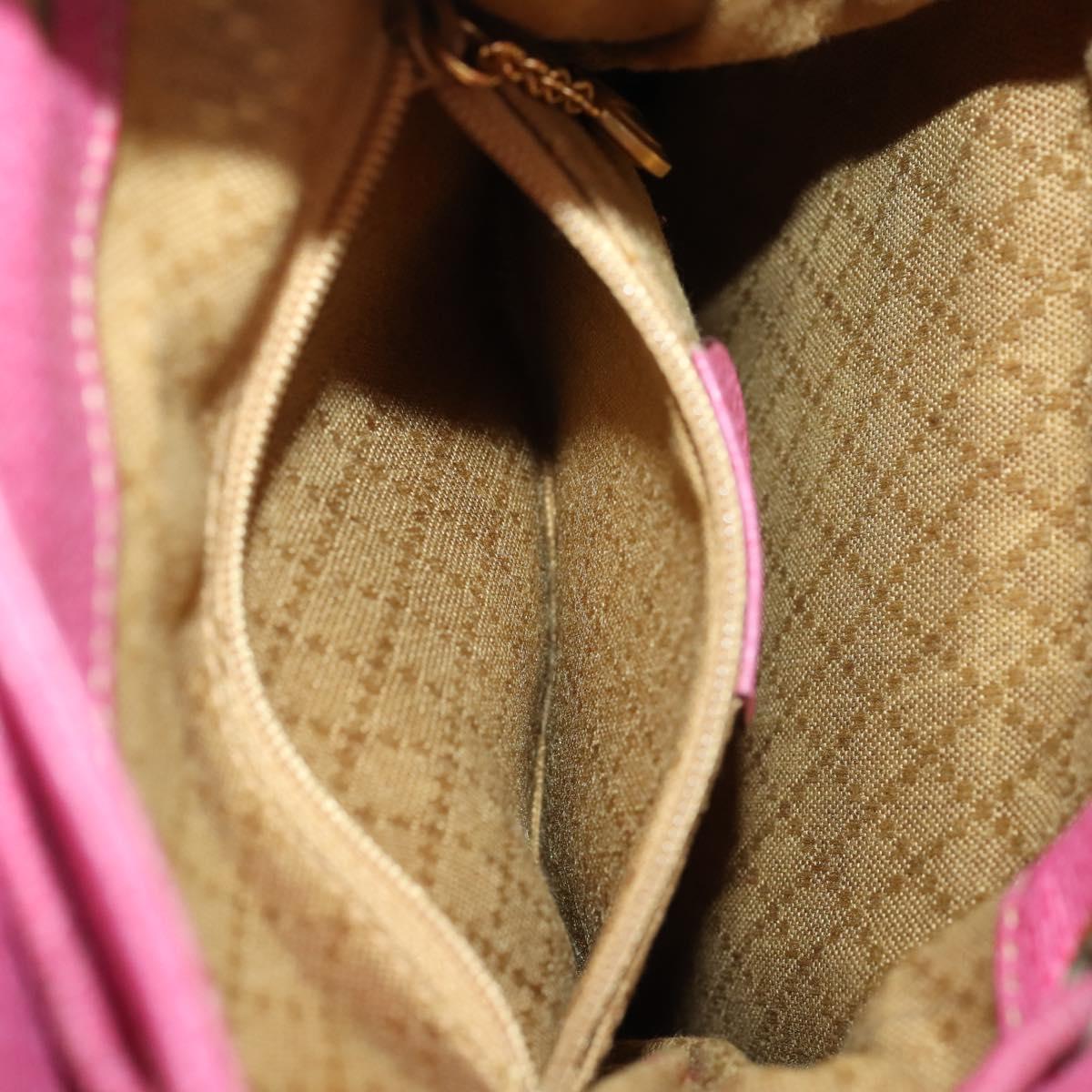 GUCCI Bamboo Backpack Suede Pink Gold 003 58 0030 Auth BA10647