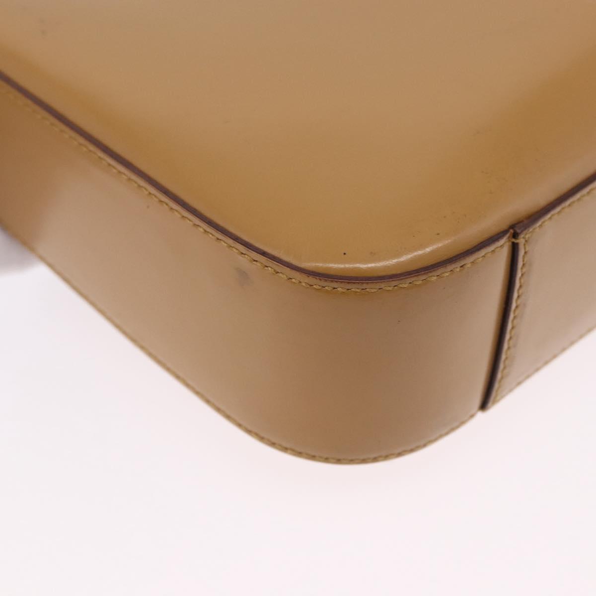 GUCCI Shoulder Bag Leather Brown Silver 001 3812 Auth BA10652