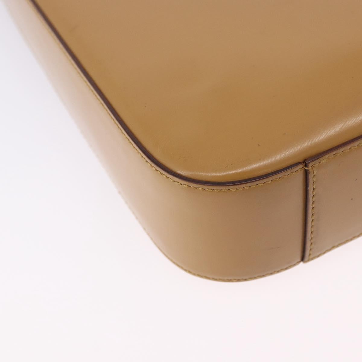 GUCCI Shoulder Bag Leather Brown Silver 001 3812 Auth BA10652