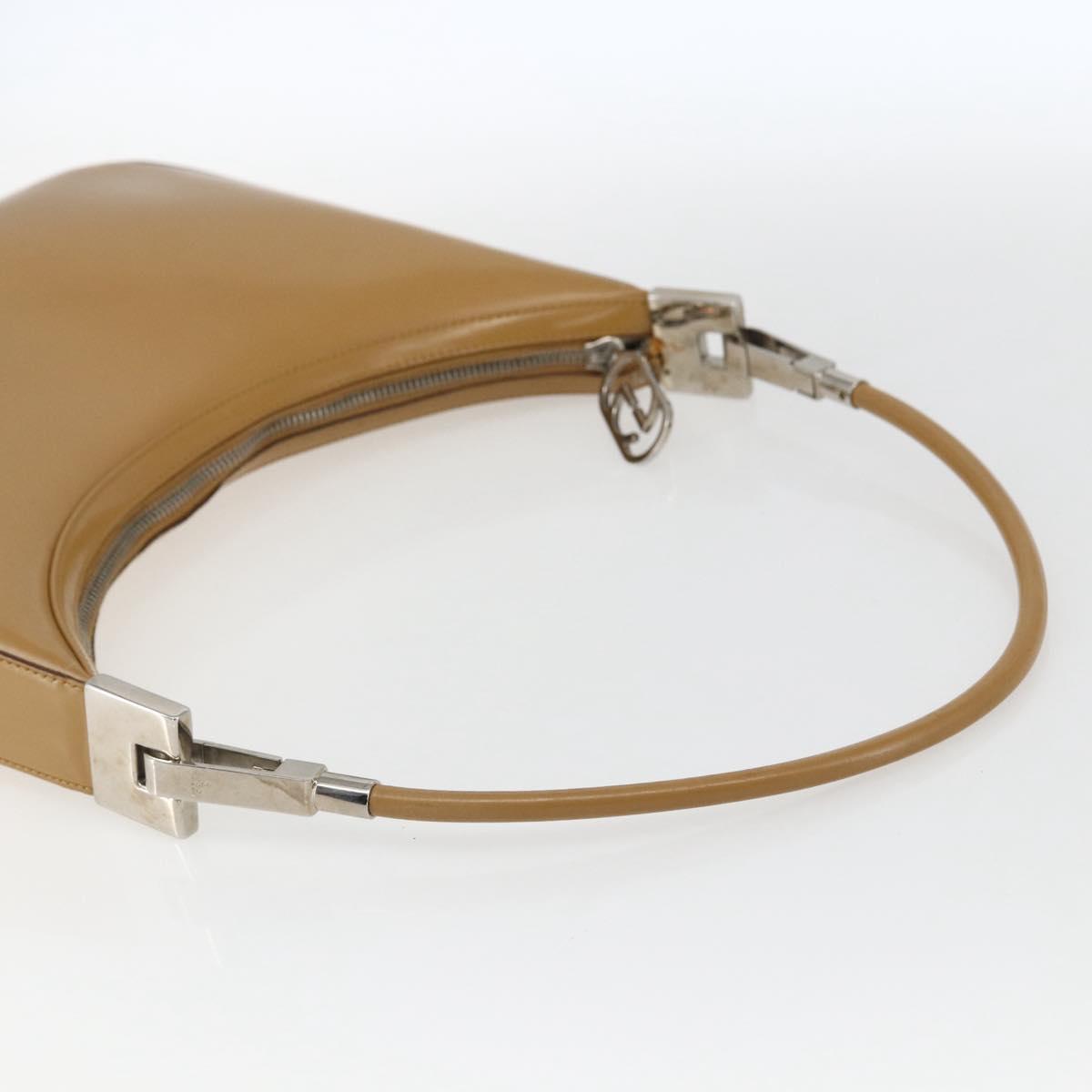 GUCCI Shoulder Bag Leather Brown Silver 001 3812 Auth BA10652