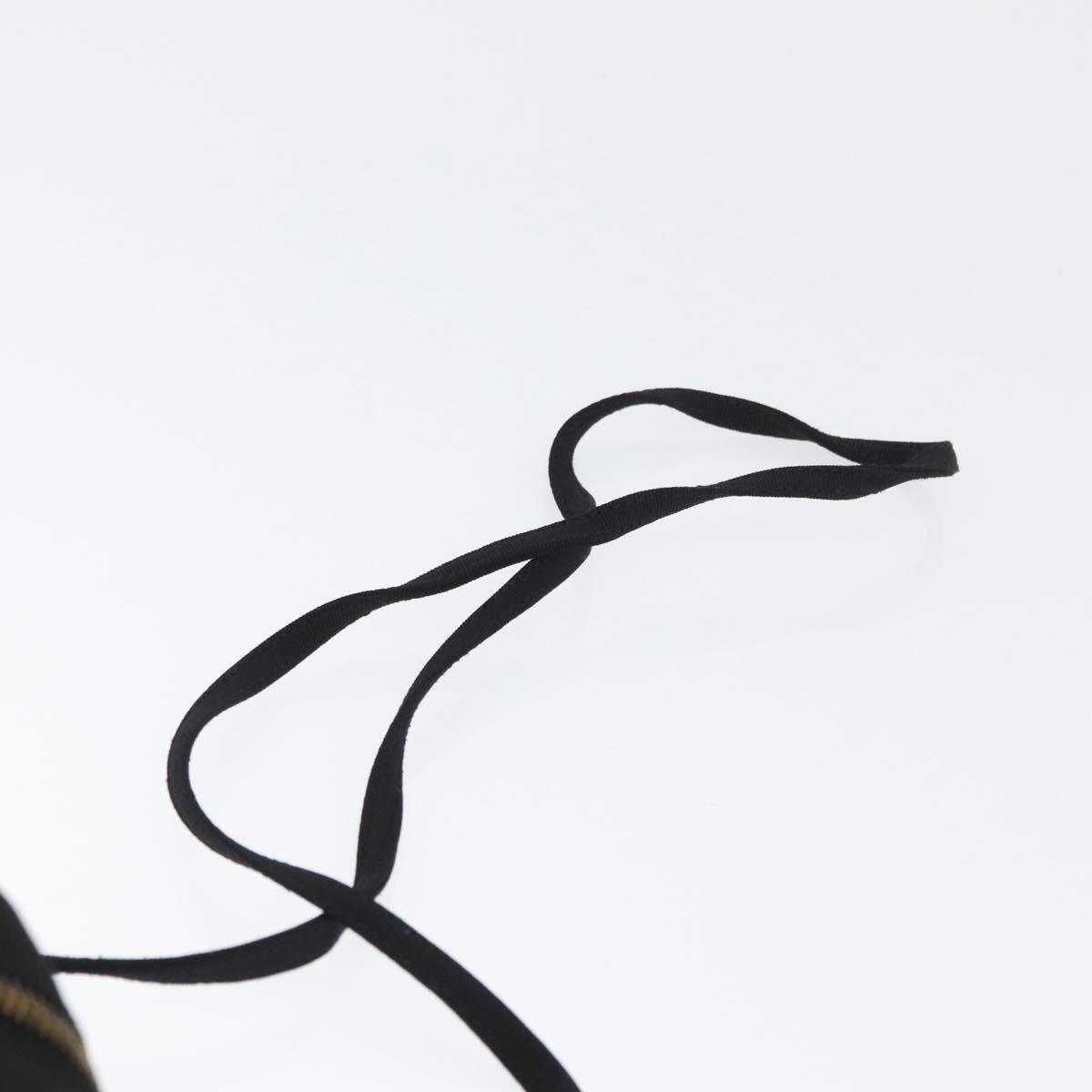 Salvatore Ferragamo Shoulder Bag Nylon Black Gold Auth BA10654