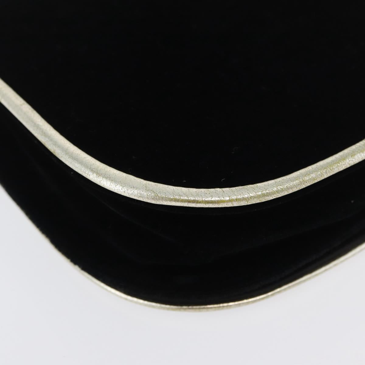 SAINT LAURENT Shoulder Bag Velor Black Gold Auth BA10655