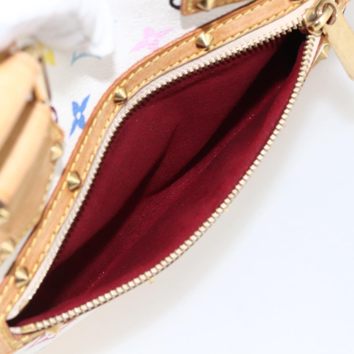LOUIS VUITTON Monogram Multicolor Alma Hand Bag White M92647 LV Auth BA10658