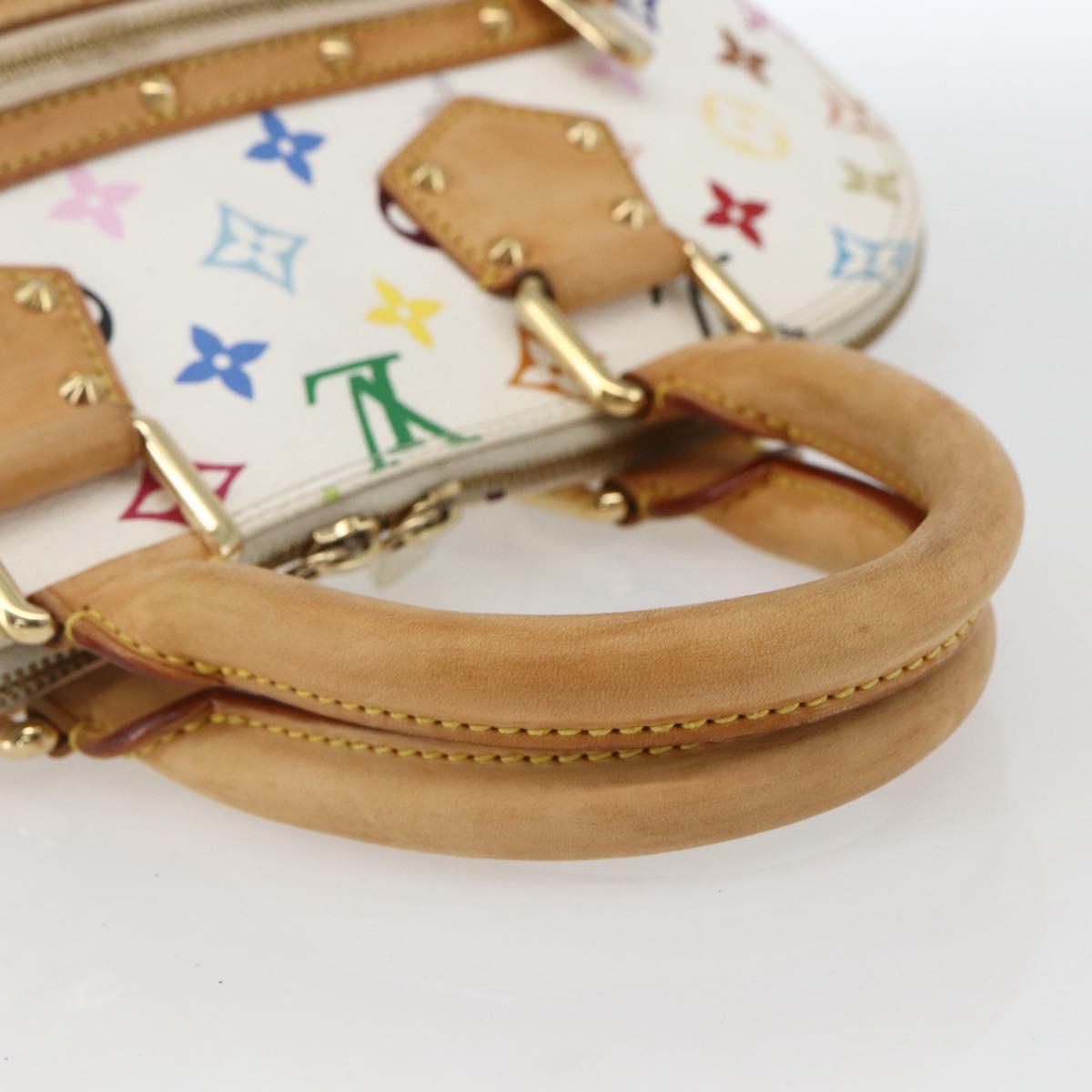 LOUIS VUITTON Monogram Multicolor Alma Hand Bag White M92647 LV Auth BA10658