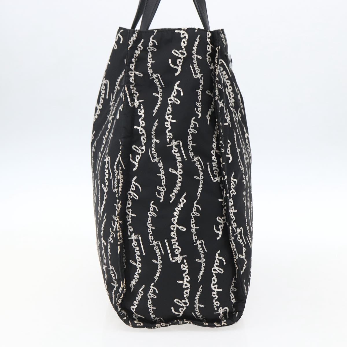 Salvatore Ferragamo Tote Bag Nylon Black Auth BA10660V