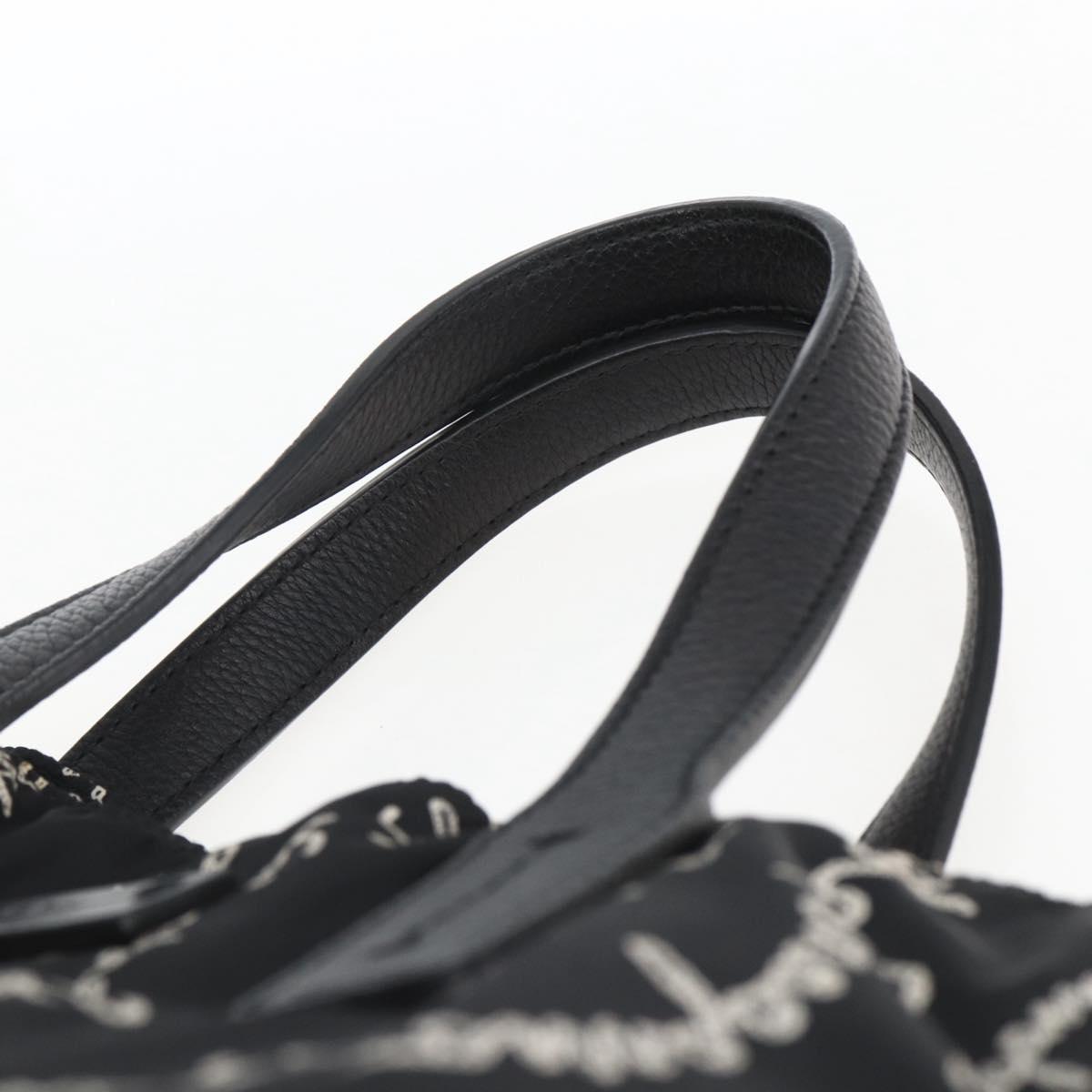 Salvatore Ferragamo Tote Bag Nylon Black Auth BA10660V