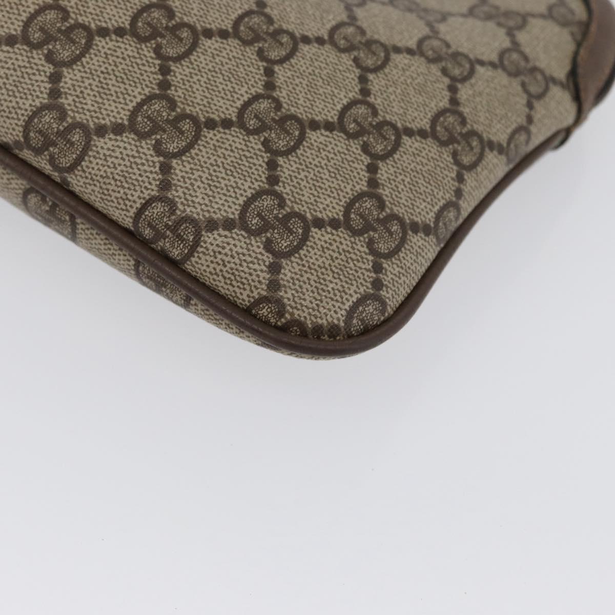 GUCCI GG Supreme Web Sherry Line Bag PVC Beige Gold 904 02 047 Auth BA10668
