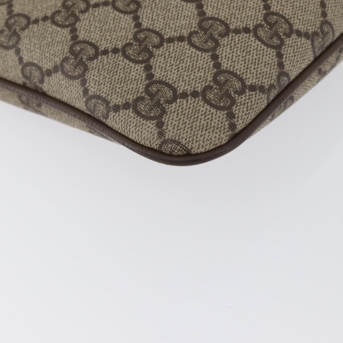 GUCCI GG Supreme Web Sherry Line Bag PVC Beige Gold 904 02 047 Auth BA10668