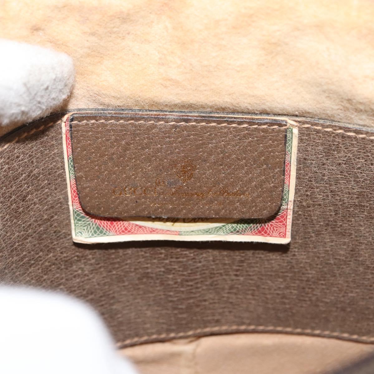 GUCCI GG Supreme Web Sherry Line Bag PVC Beige Gold 904 02 047 Auth BA10668