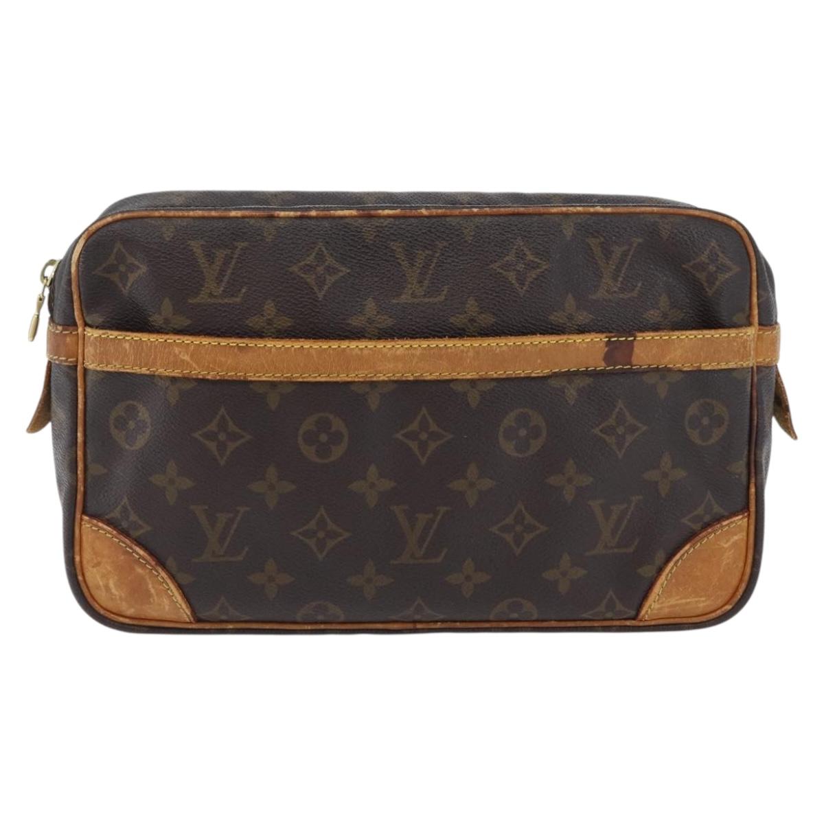 LOUIS VUITTON Monogram Compiegne 28 Clutch Bag M51845 LV Auth BA10676