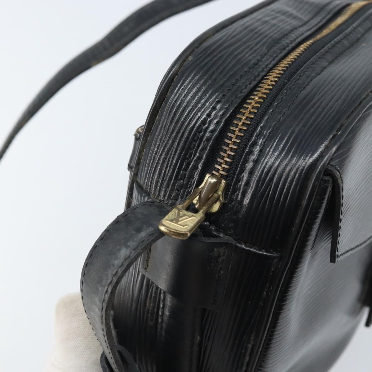 LOUIS VUITTON Epi Jeune Fille MM Shoulder Bag Black M52152 LV Auth BA10681