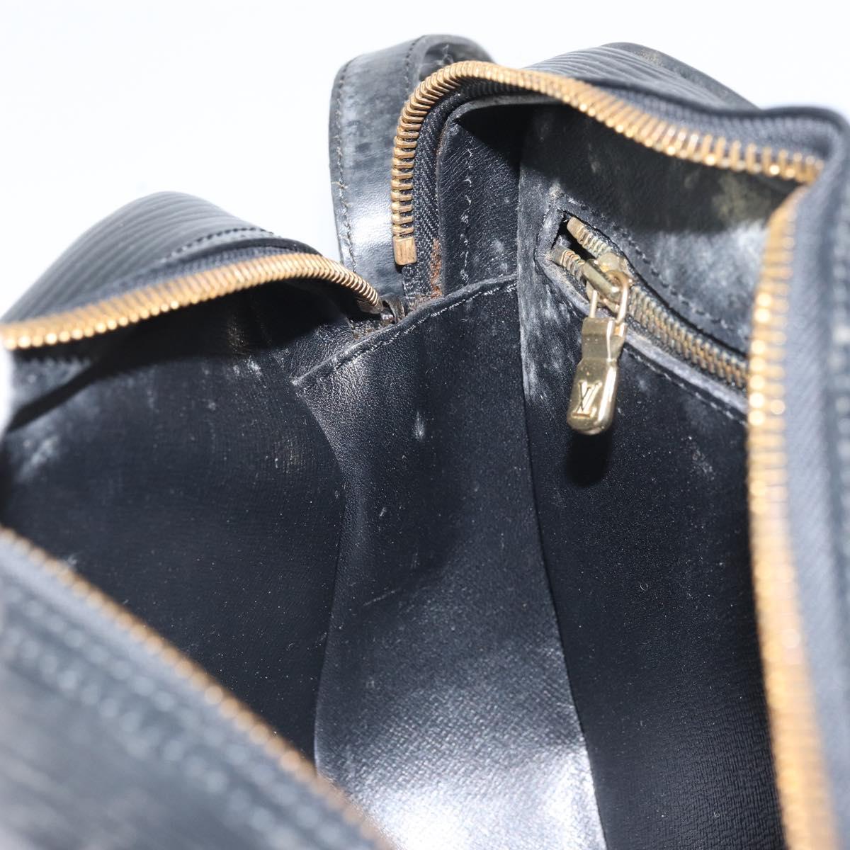 LOUIS VUITTON Epi Jeune Fille MM Shoulder Bag Black M52152 LV Auth BA10681