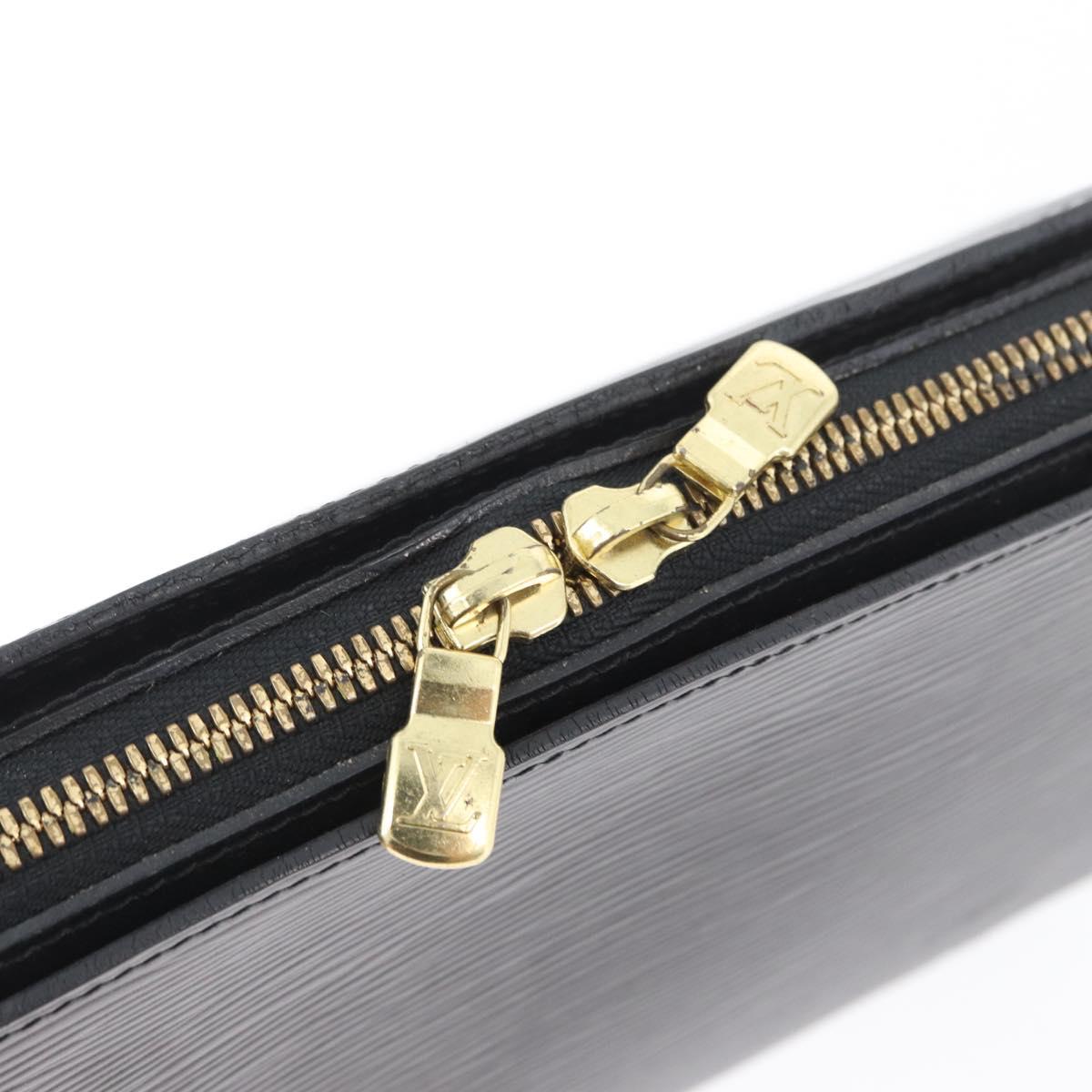 LOUIS VUITTON Epi Dauphine GM Cosmetic Pouch Black M48432 LV Auth BA10685