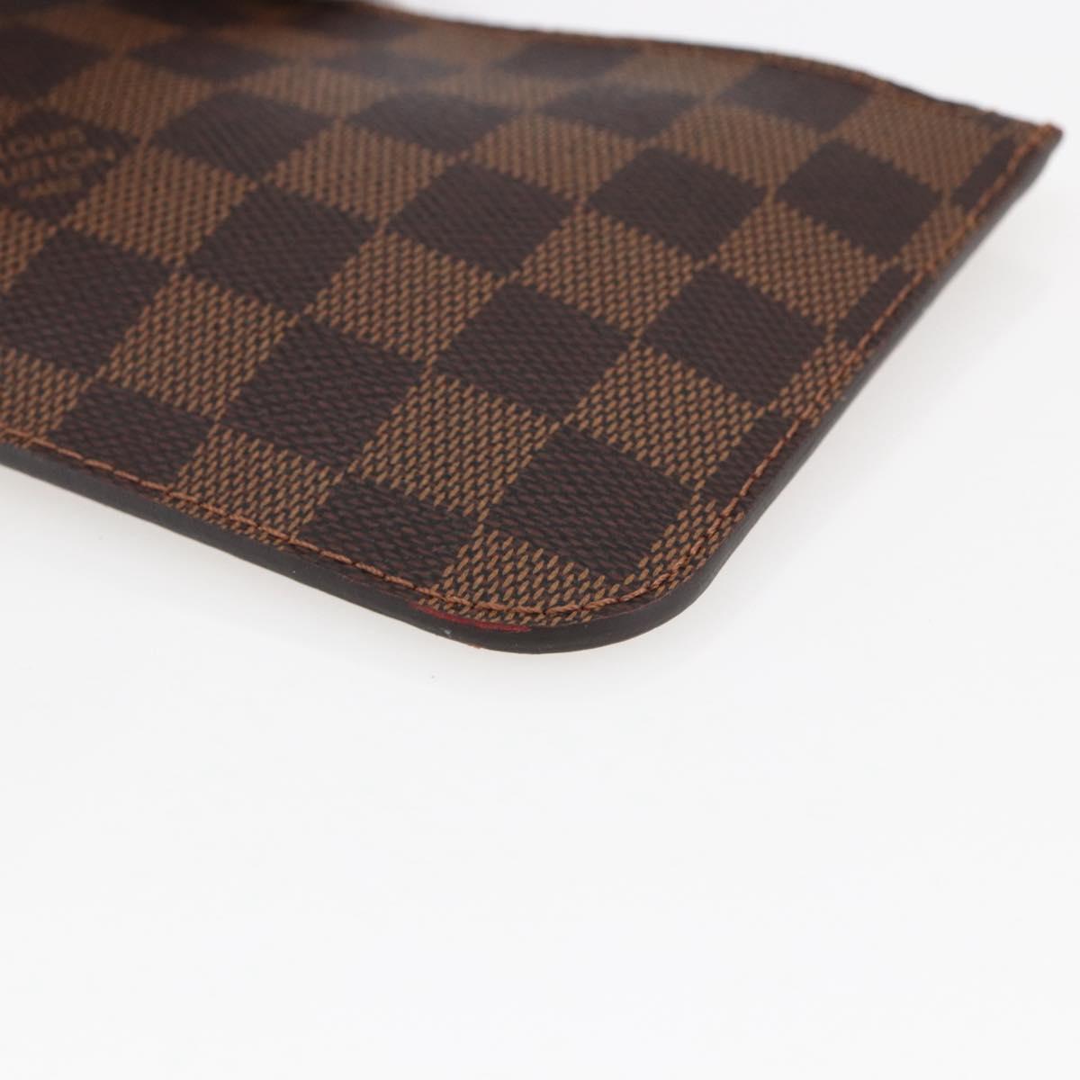 LOUIS VUITTON Damier Ebene Neverfull PM Pouch LV Auth BA10697