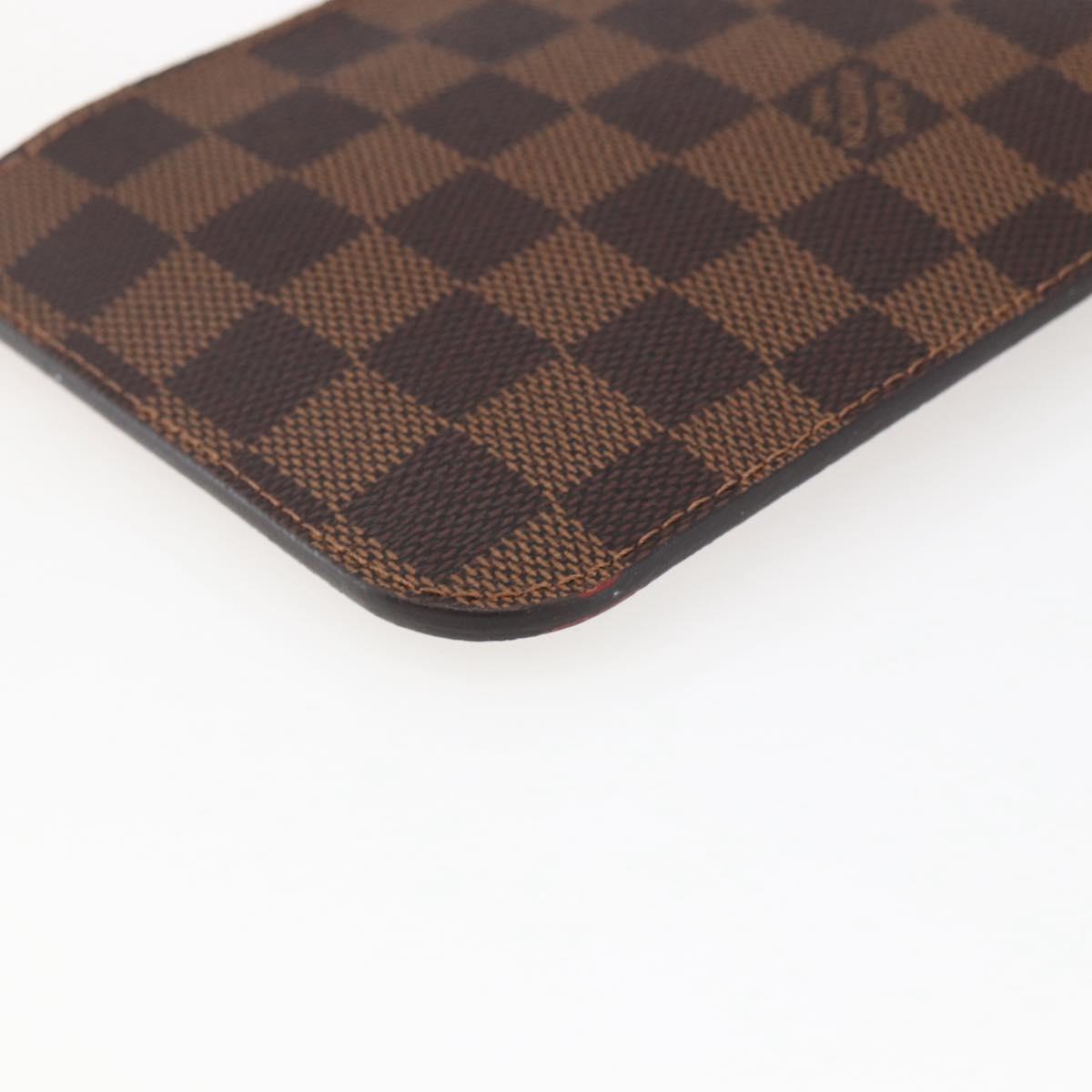 LOUIS VUITTON Damier Ebene Neverfull PM Pouch LV Auth BA10697