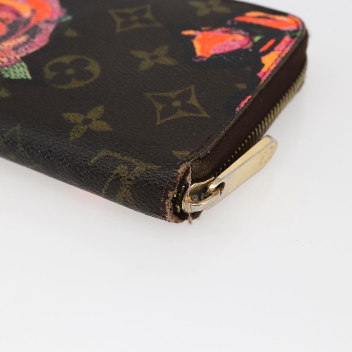 LOUIS VUITTON Monogram Rose Zippy Wallet Long Wallet M93579 LV Auth BA10698