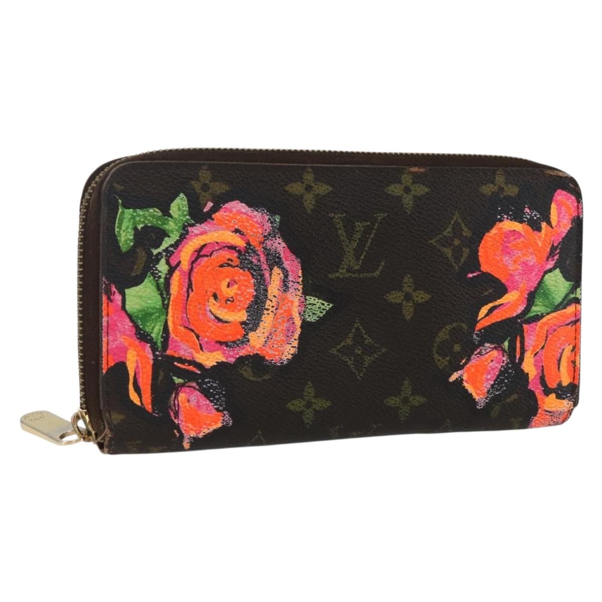 LOUIS VUITTON Monogram Rose Zippy Wallet Long Wallet M93579 LV Auth BA10698