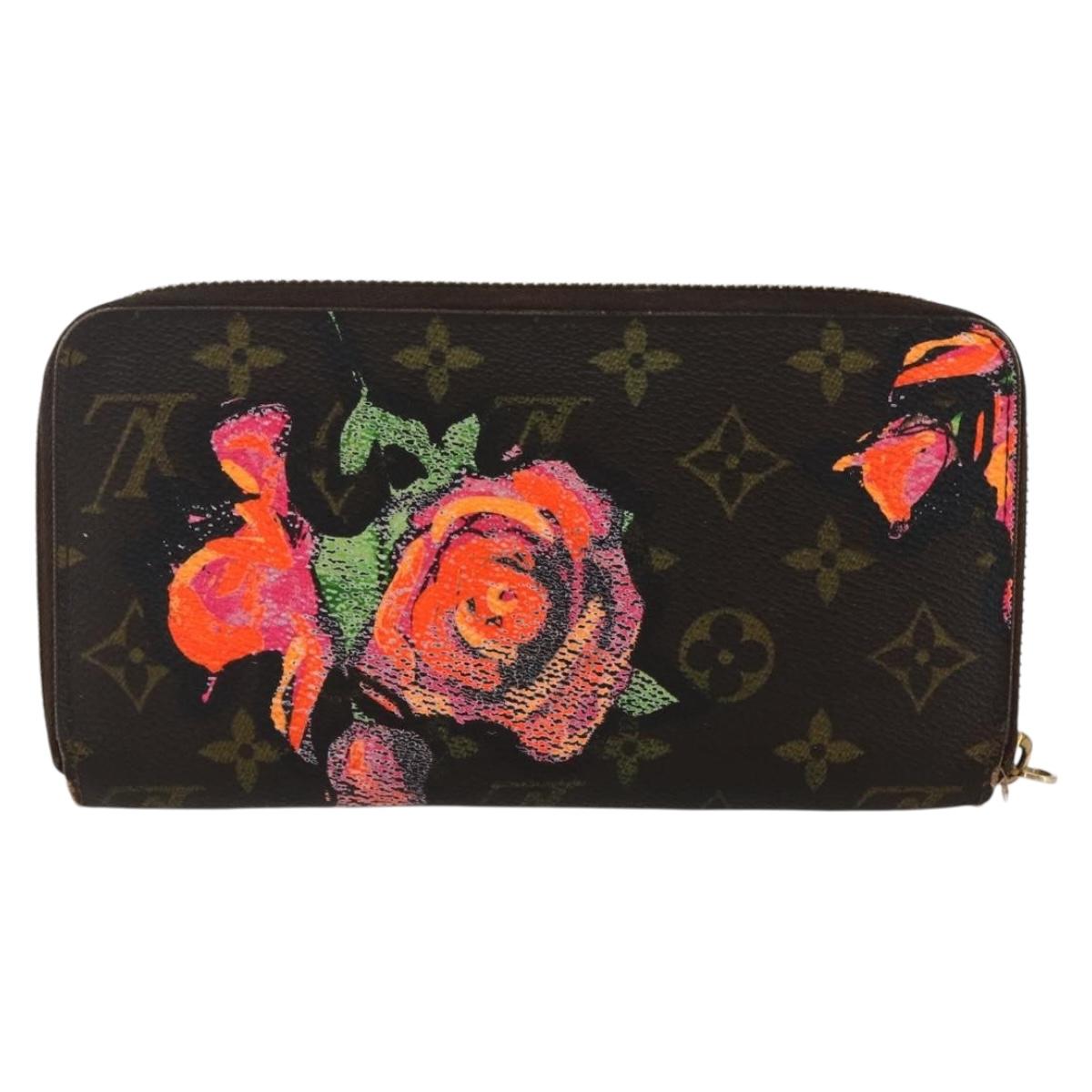LOUIS VUITTON Monogram Rose Zippy Wallet Long Wallet M93579 LV Auth BA10698